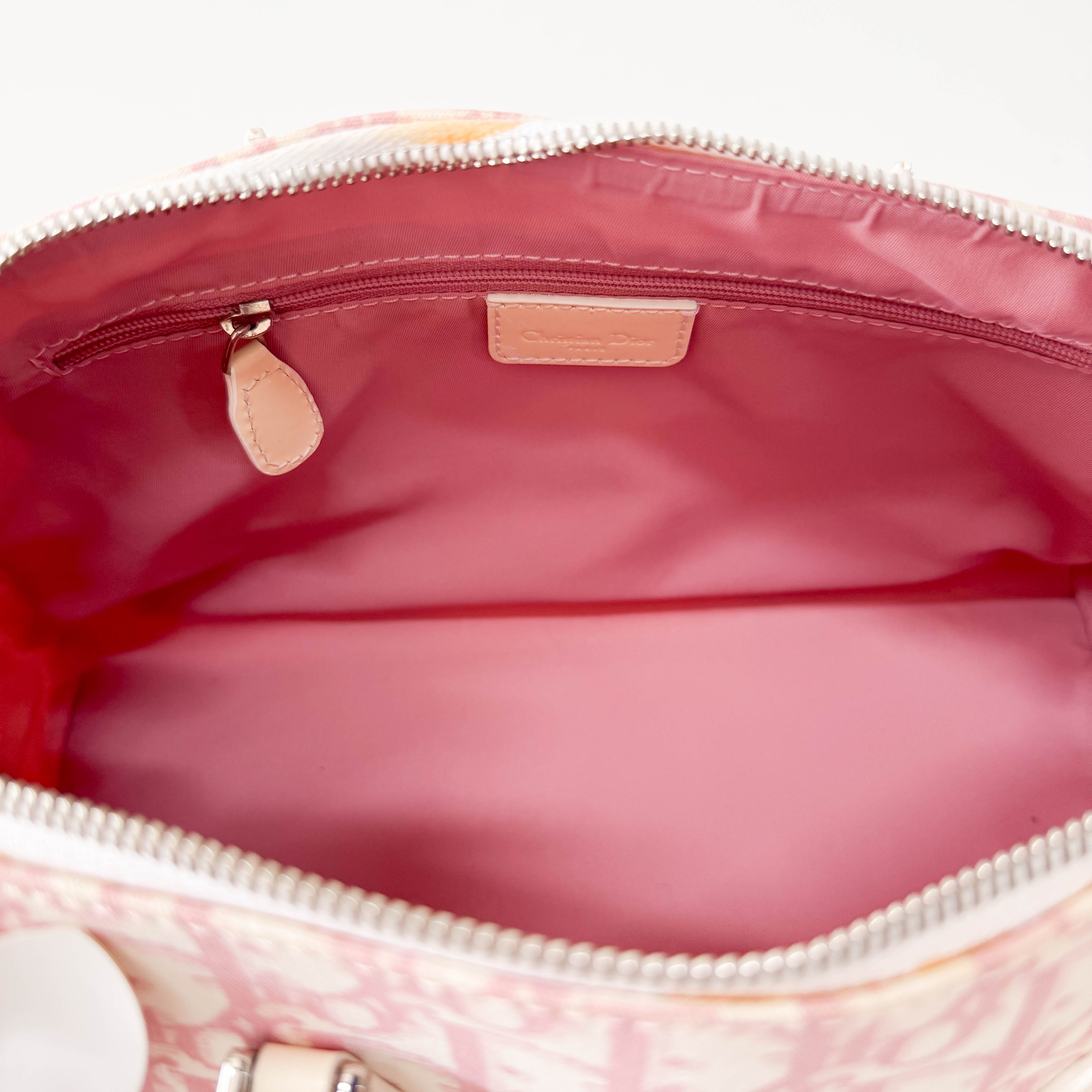 Boston Trotter Small Pink Canvas Handbag