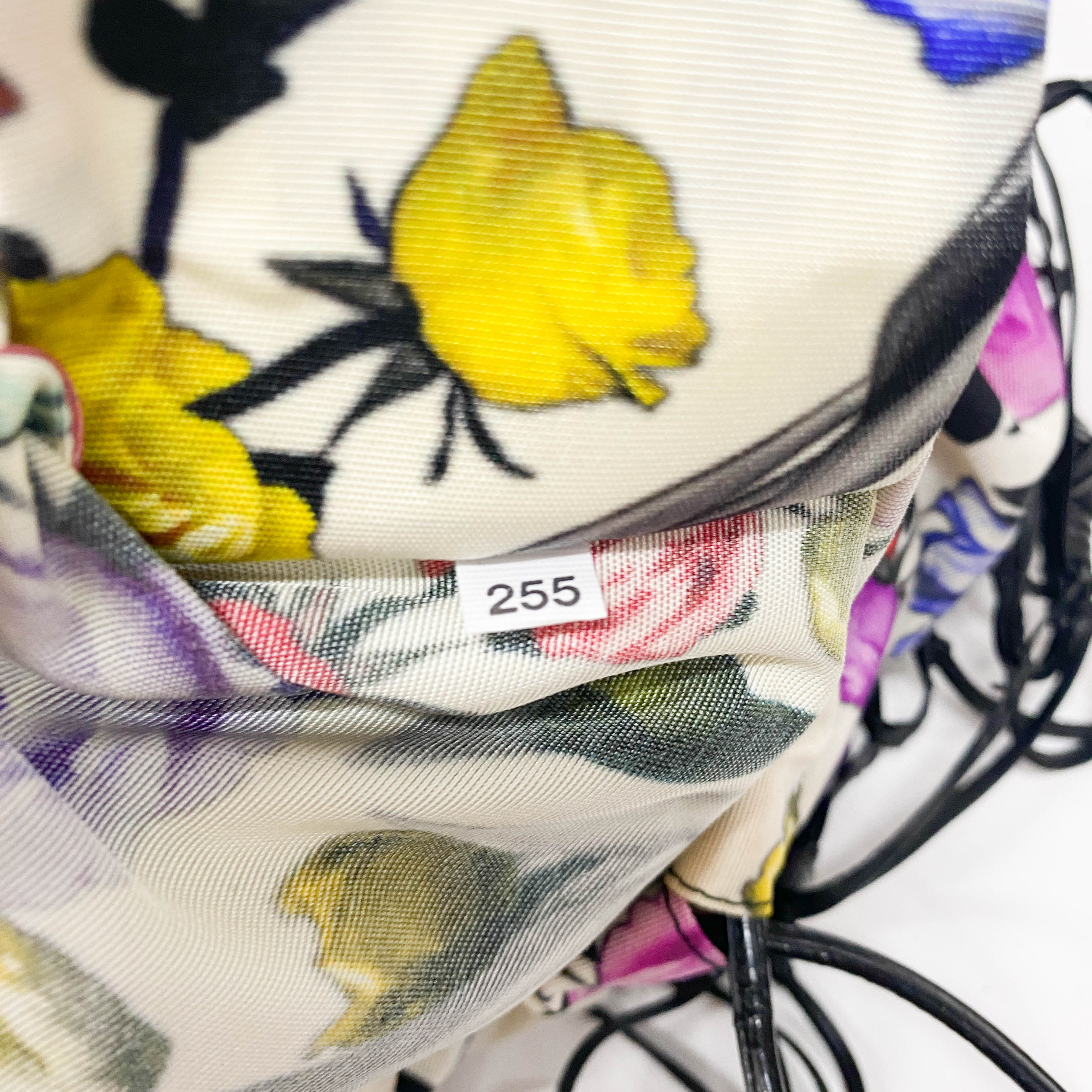 Flower Print Nylon Hand Bag