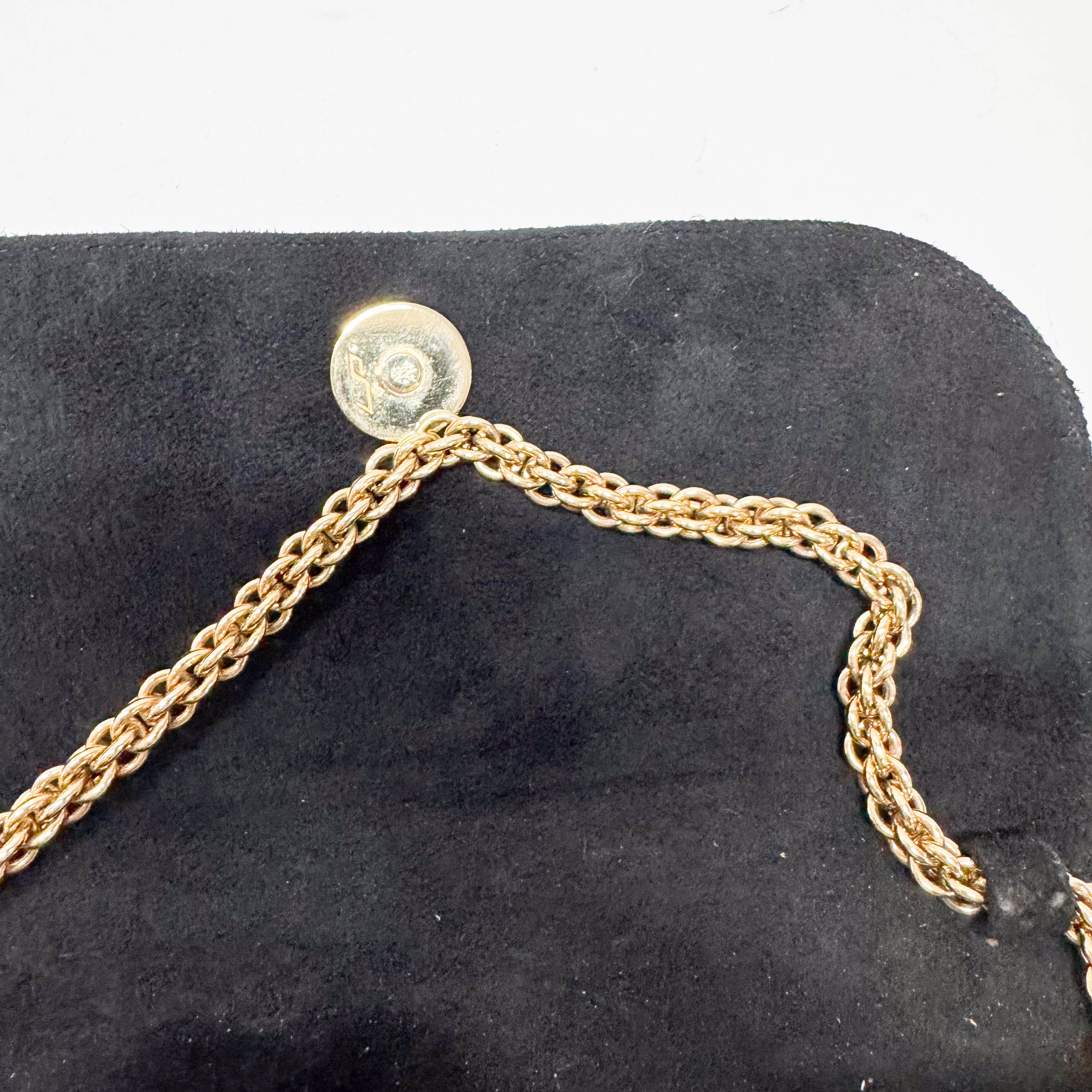 Gold Sequin Chain Shoulder Bag