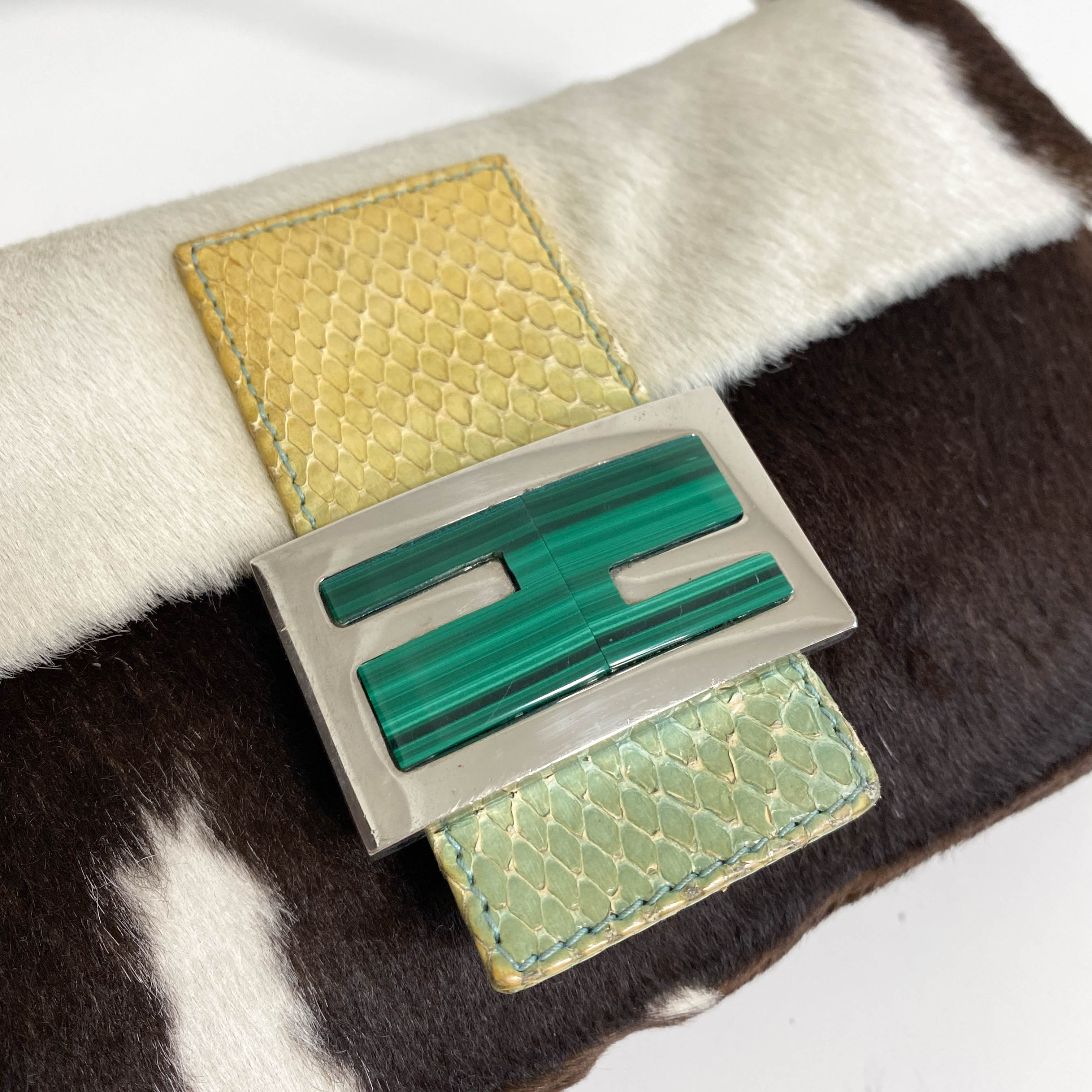 Baguette Pony Hair Cowhide Print Shoulder Bag