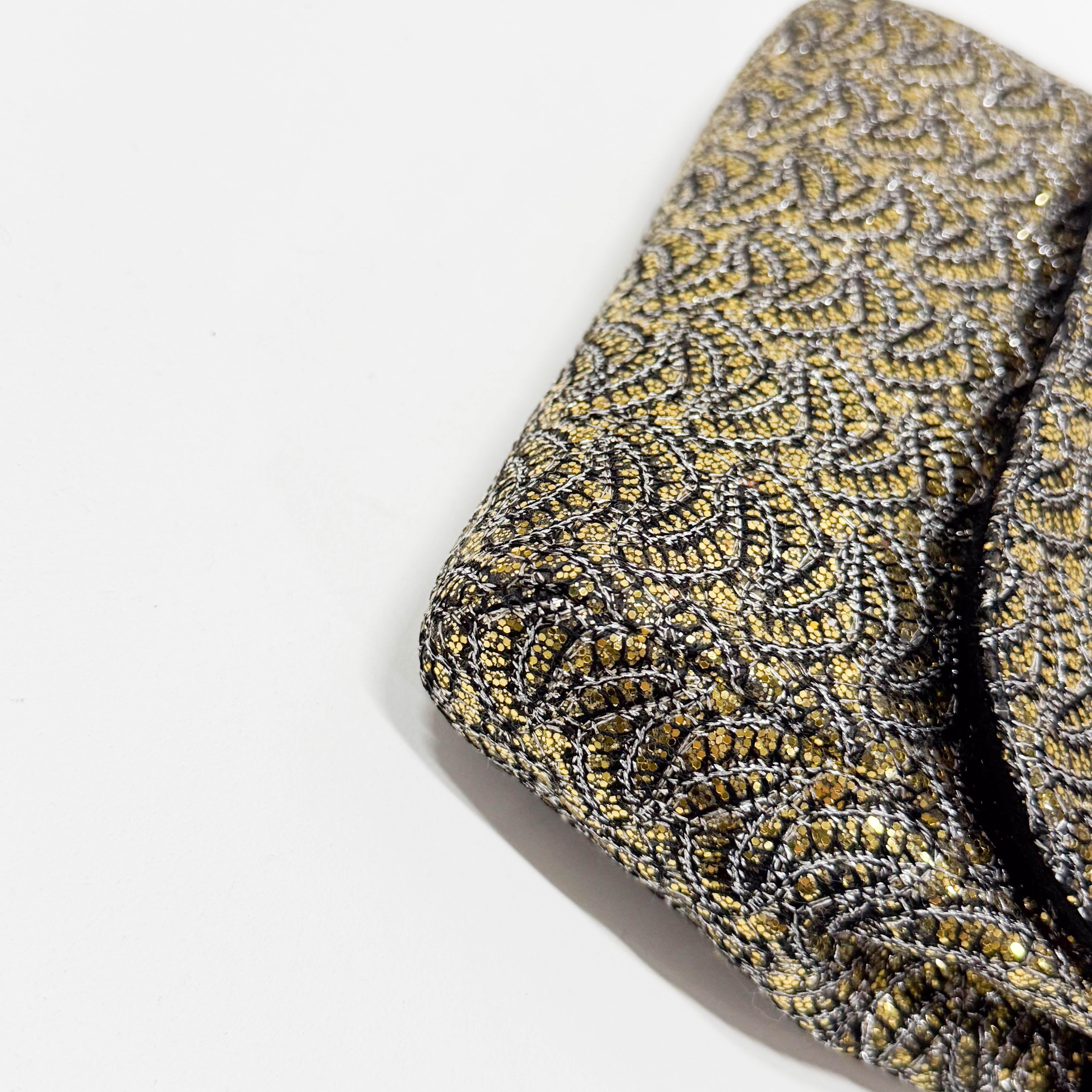 Gold Sequin Chain Shoulder Bag