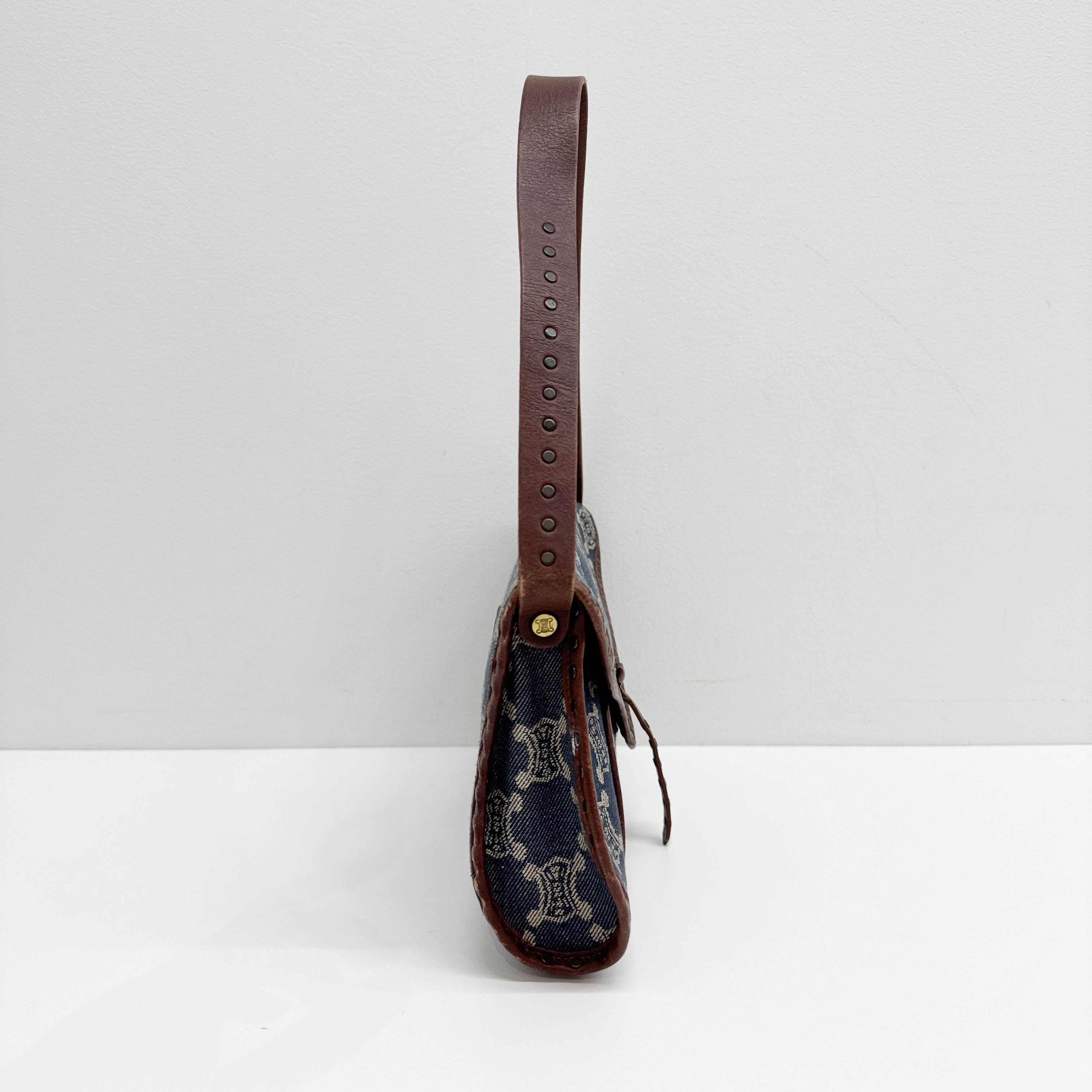 Poulbot Blue Paris Macadam Canvas Shoulder Bag