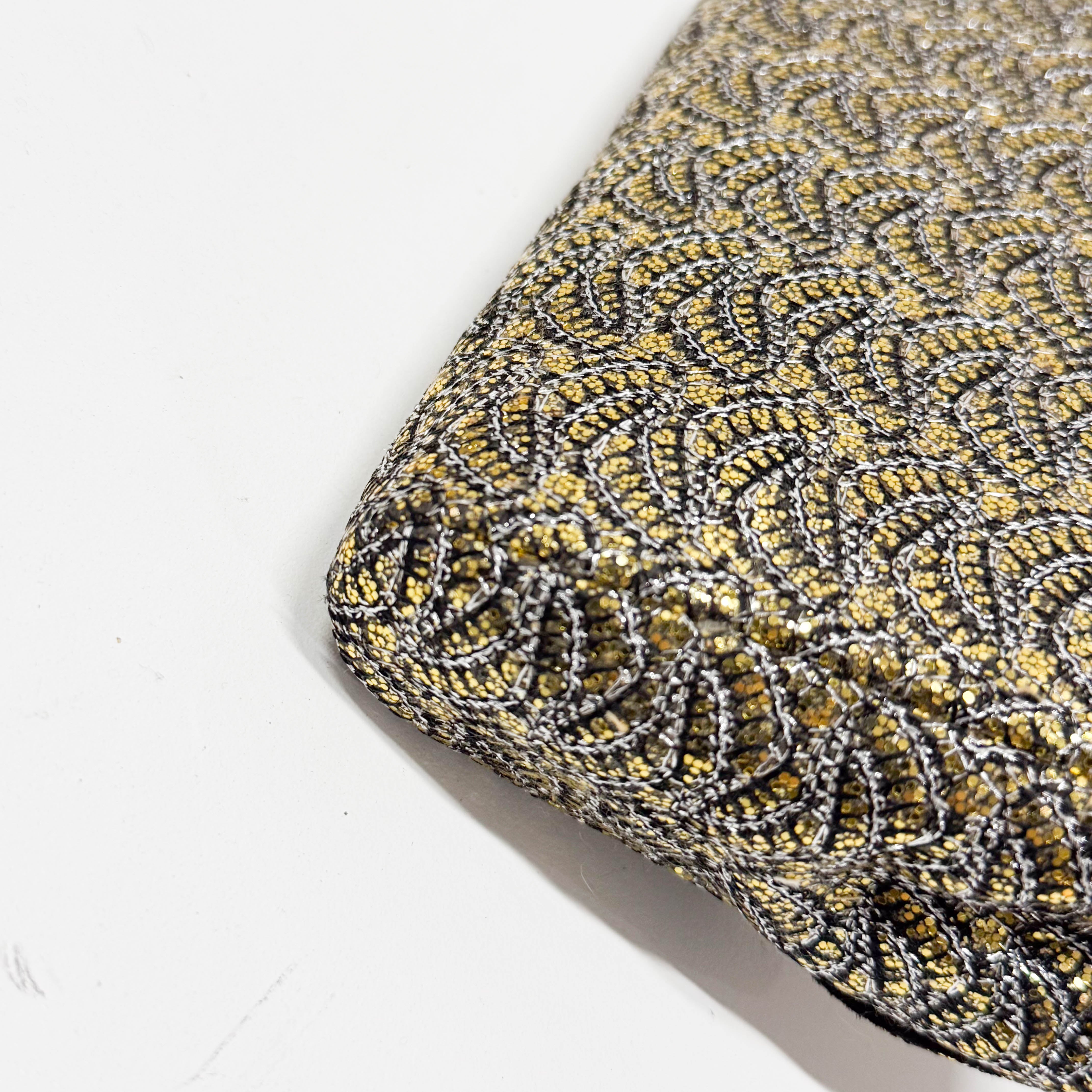 Gold Sequin Chain Shoulder Bag