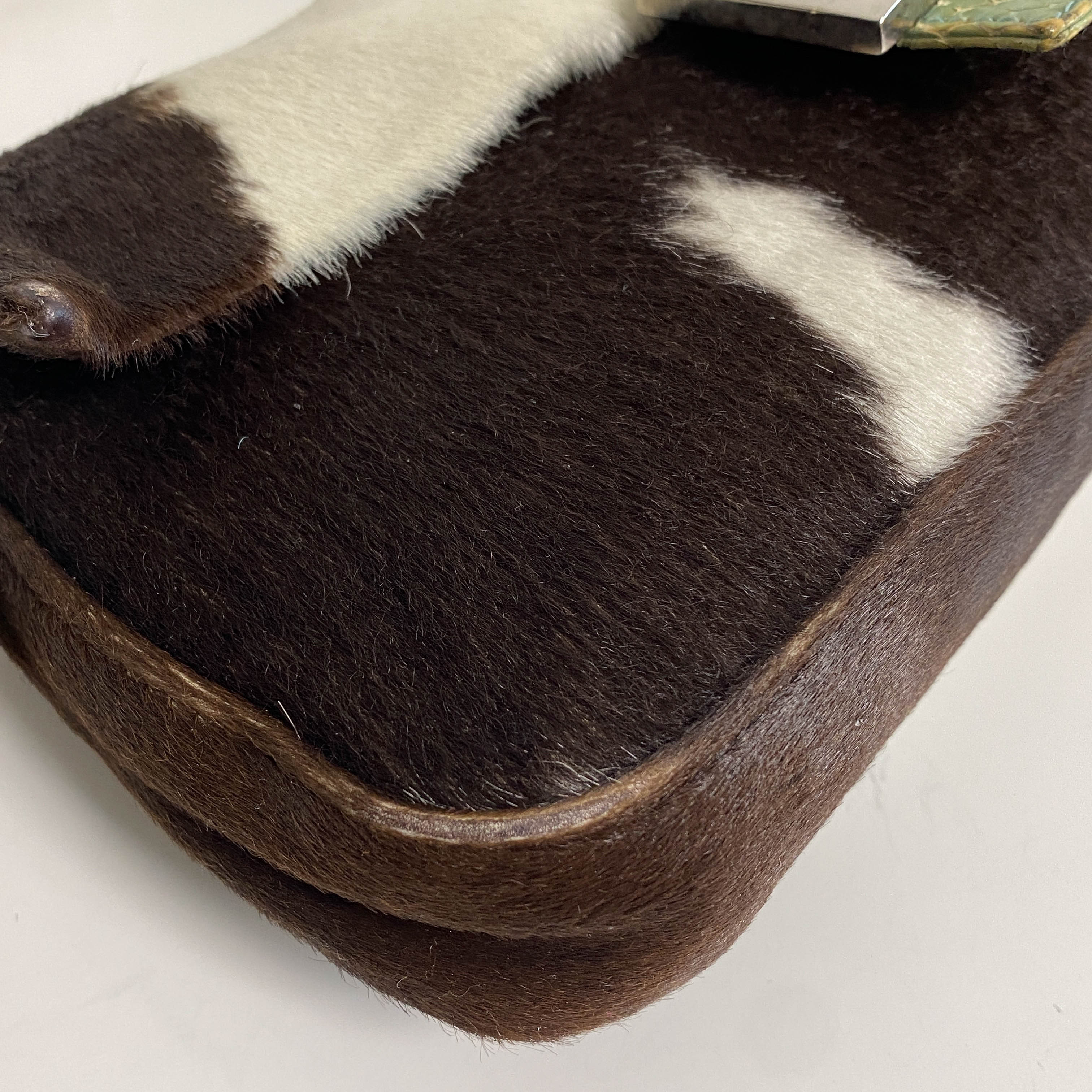 Baguette Pony Hair Cowhide Print Shoulder Bag