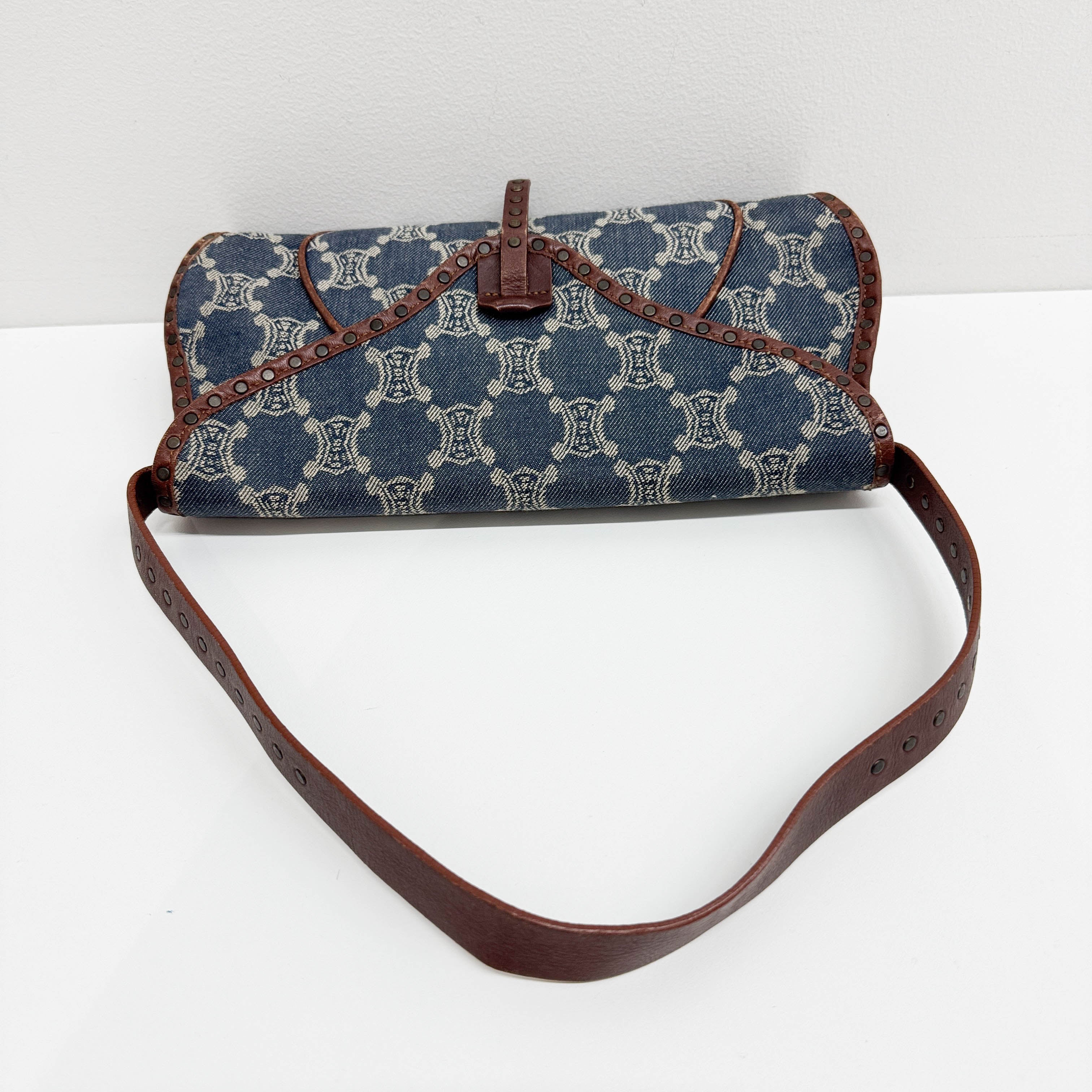 Poulbot Blue Paris Macadam Canvas Shoulder Bag