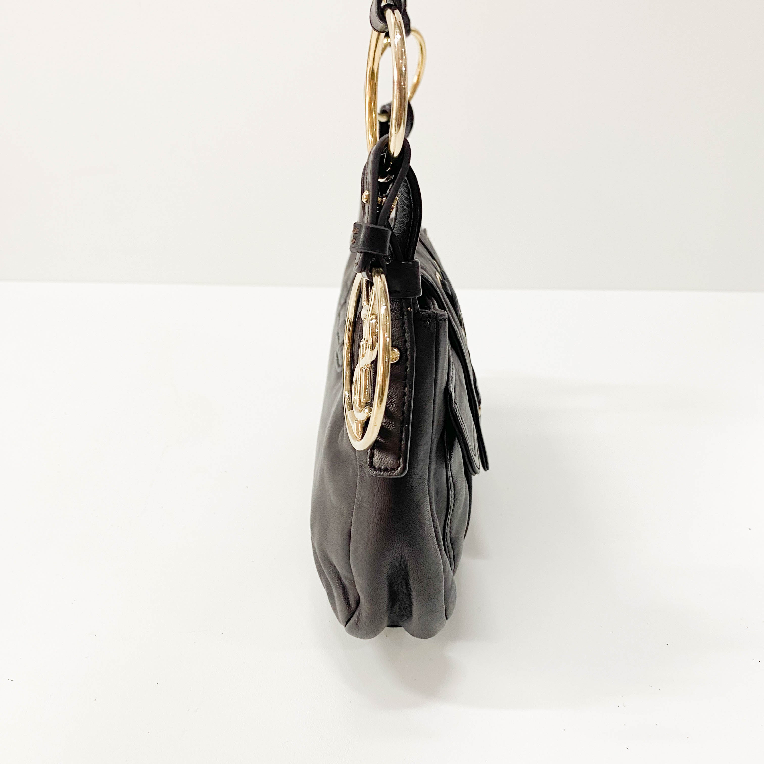 YSL Vintage Brown Leather Chain Shoulder Bag