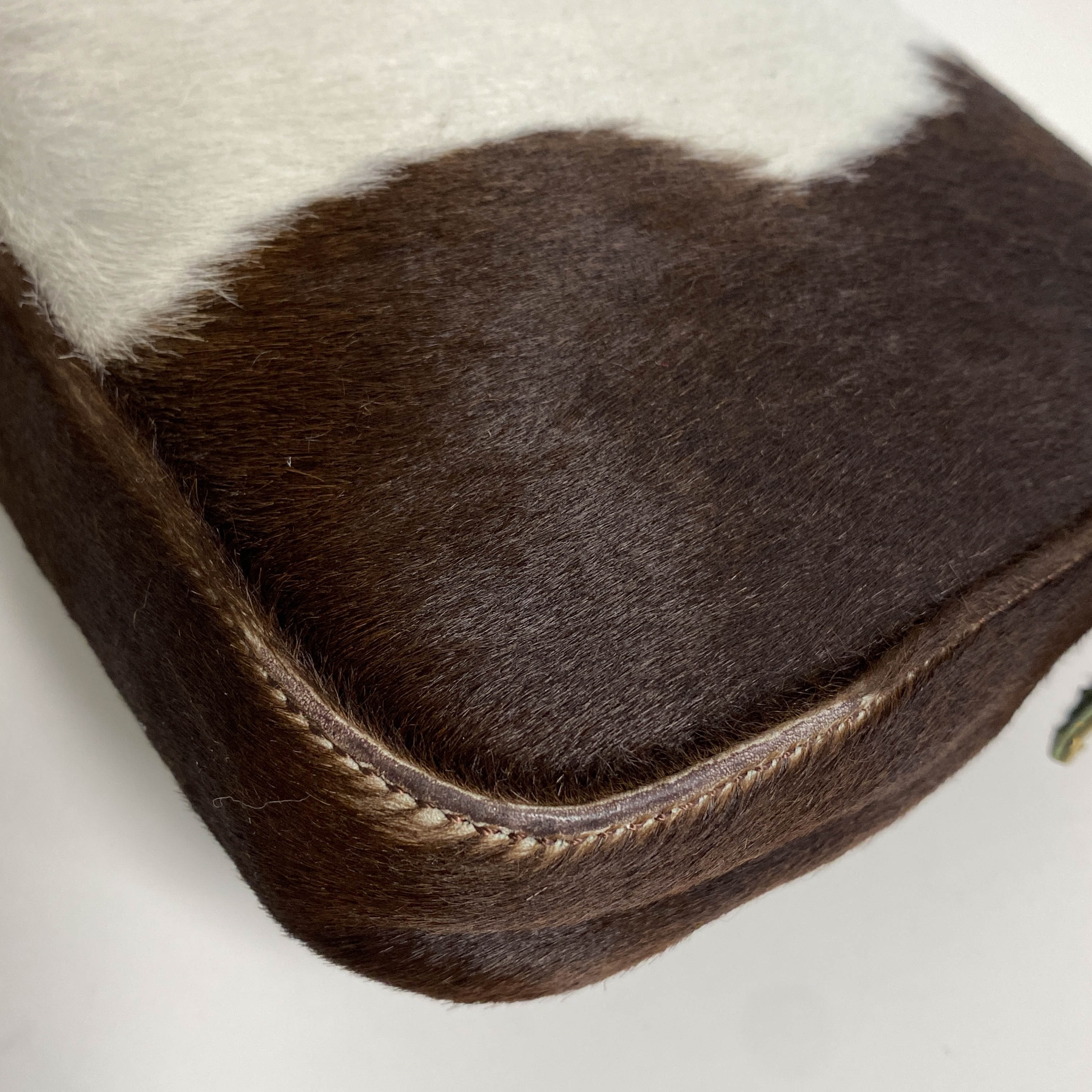 Baguette Pony Hair Cowhide Print Shoulder Bag