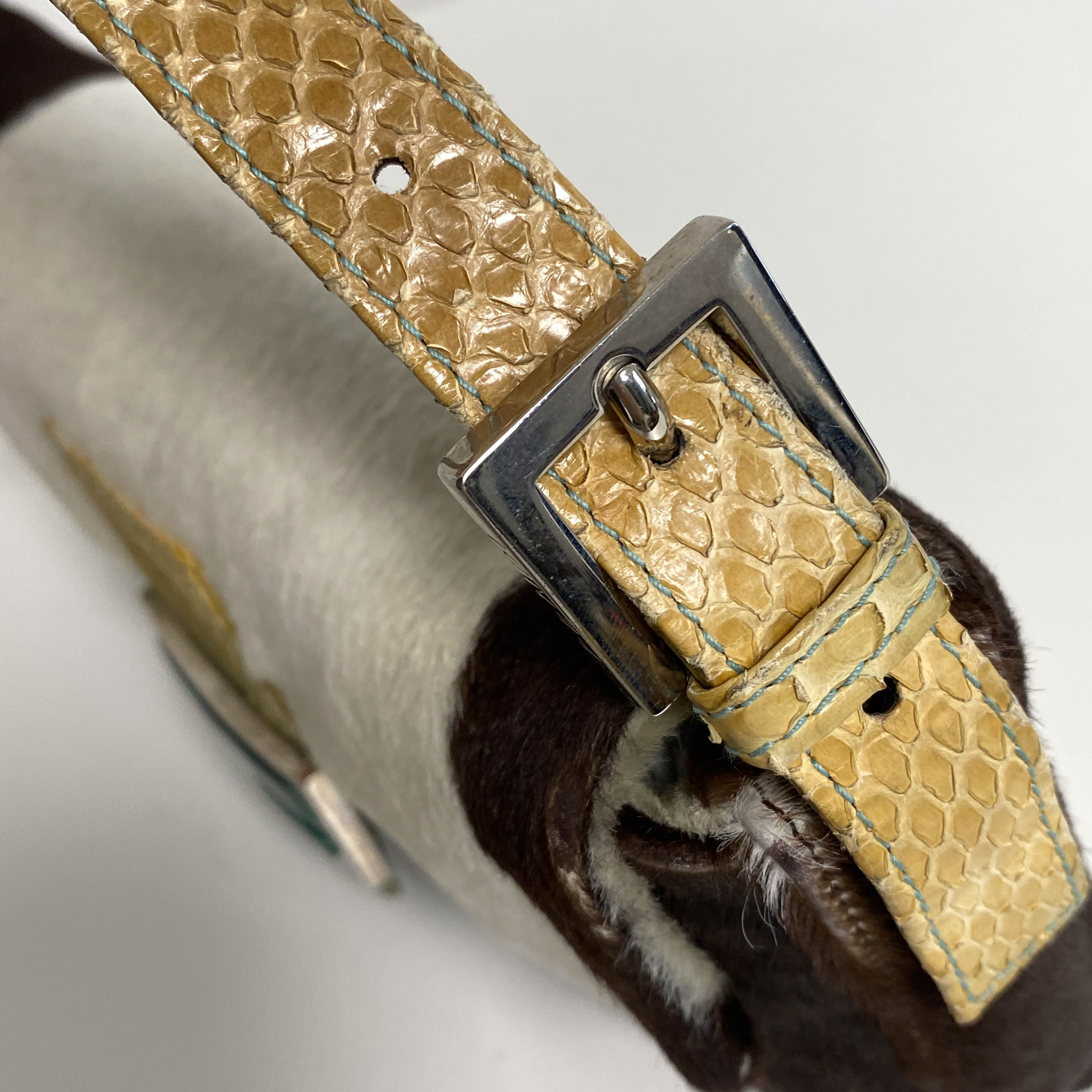 Baguette Pony Hair Cowhide Print Shoulder Bag