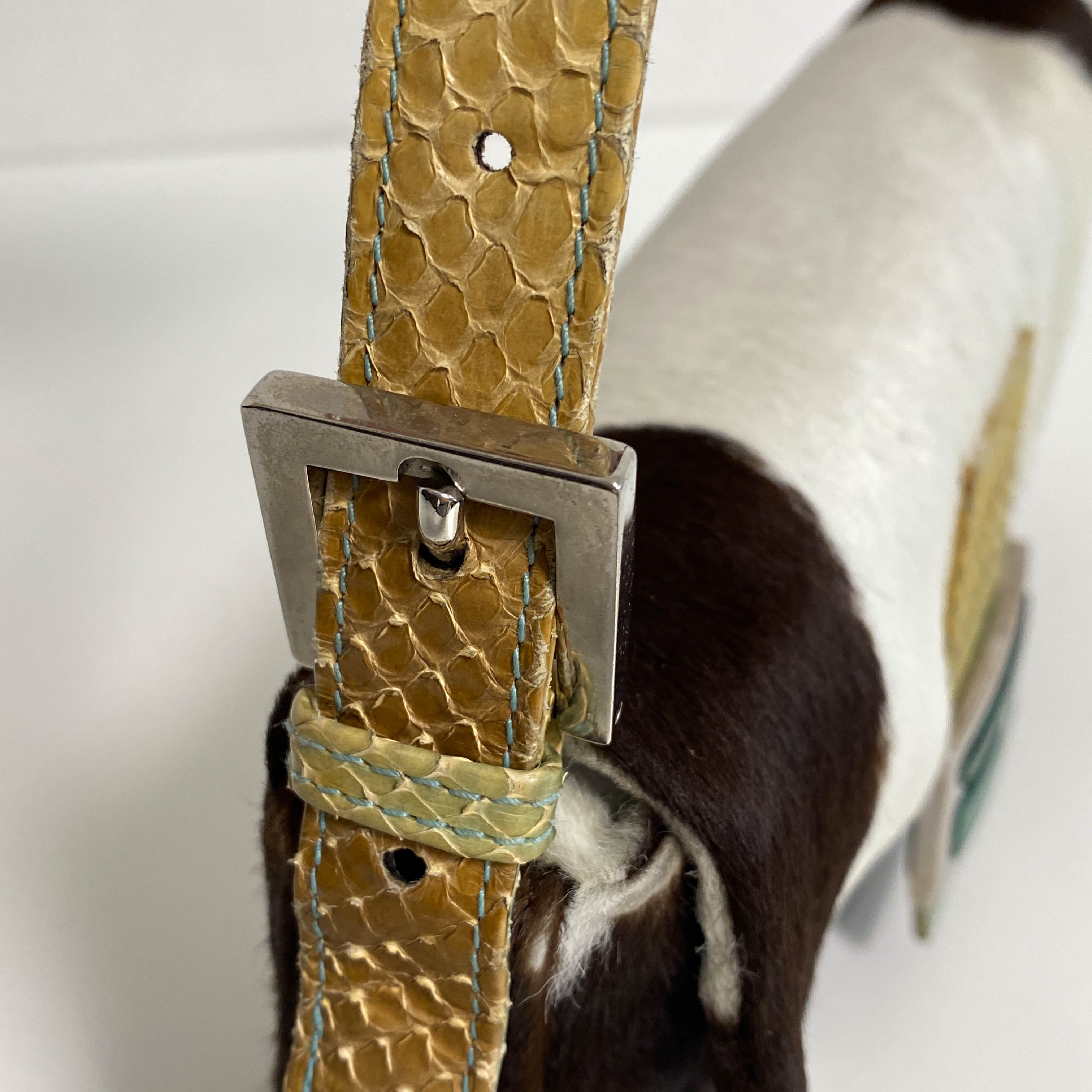 Baguette Pony Hair Cowhide Print Shoulder Bag