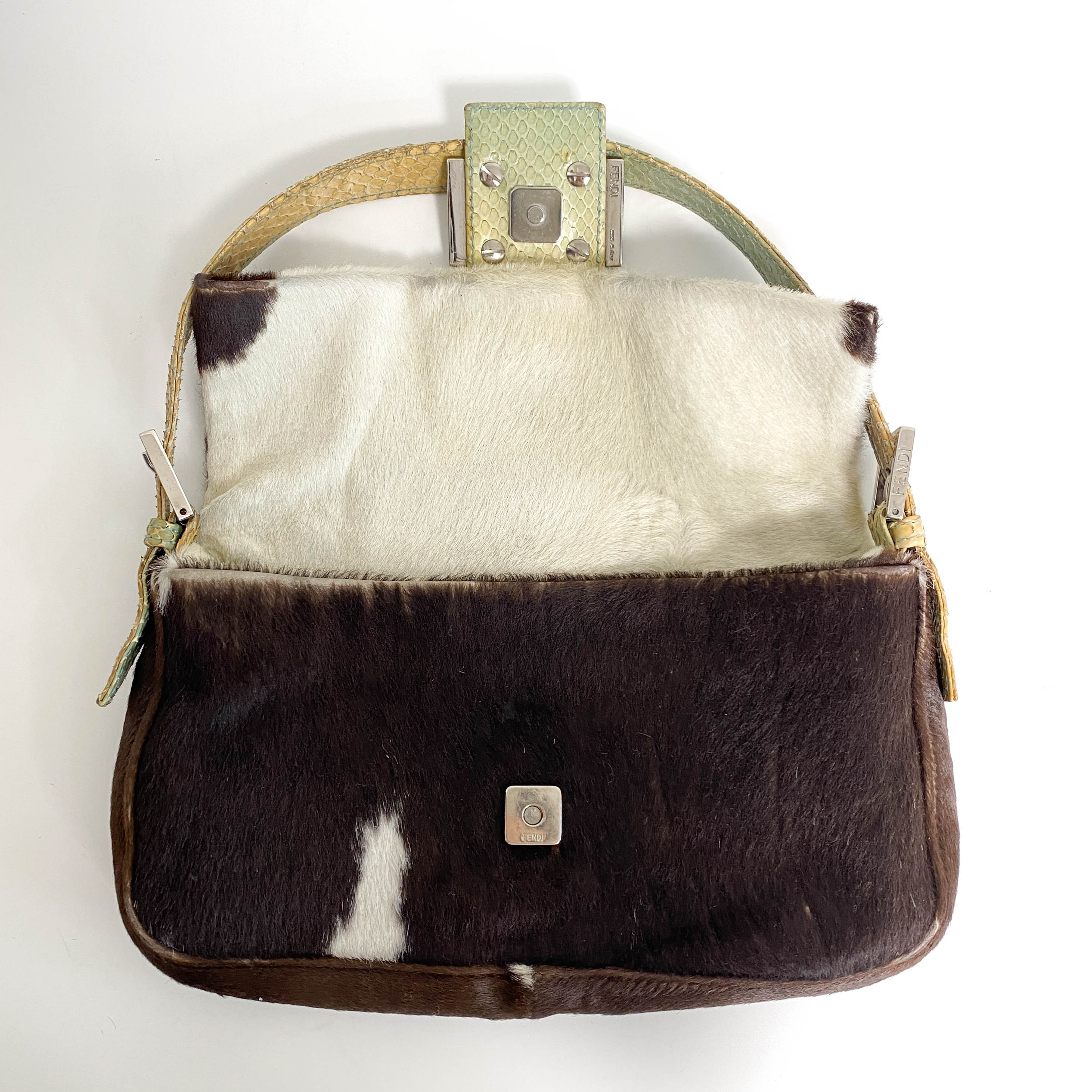 Baguette Pony Hair Cowhide Print Shoulder Bag