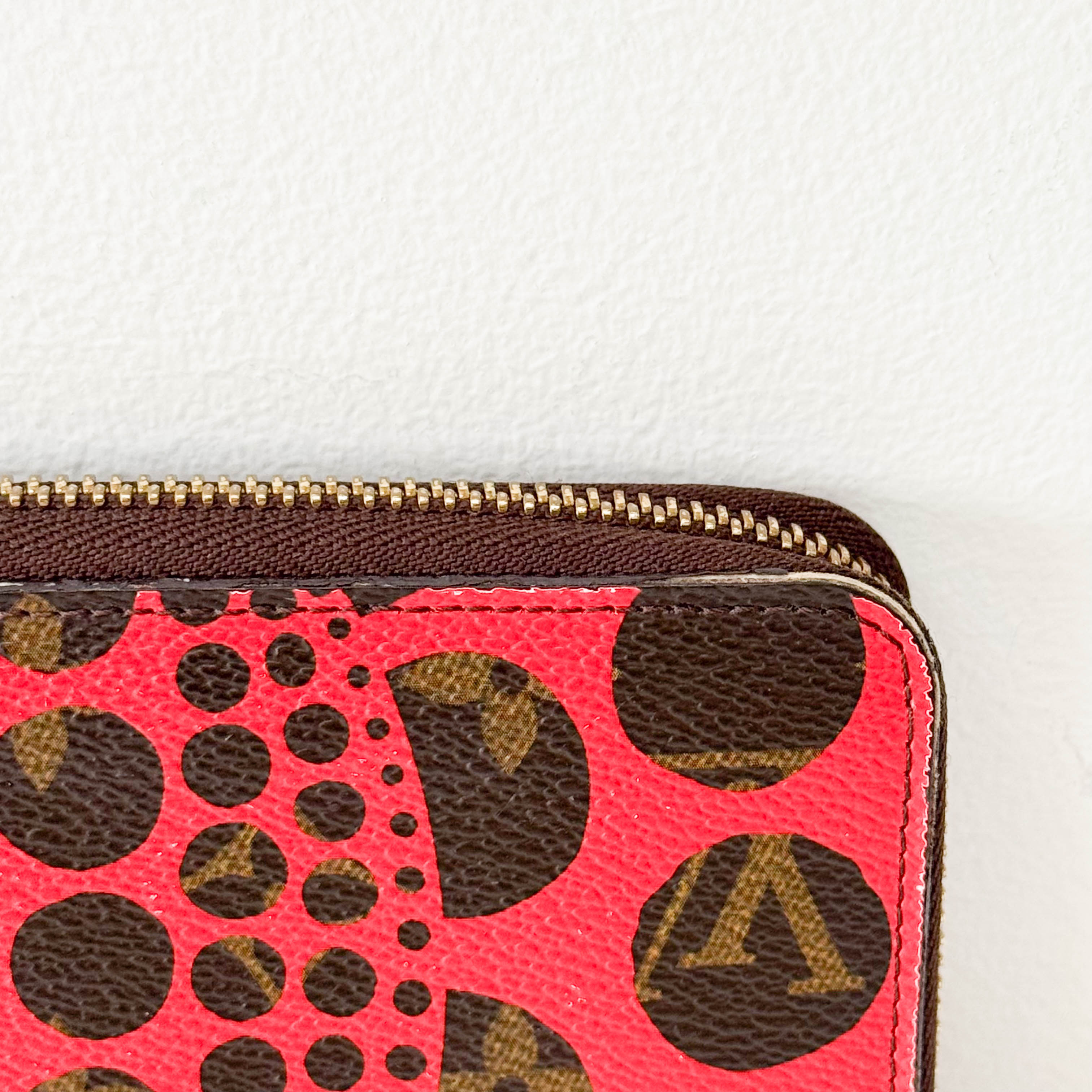 LV x Yayoi Kusama 2012 Monogram Brown Canvas Wallet