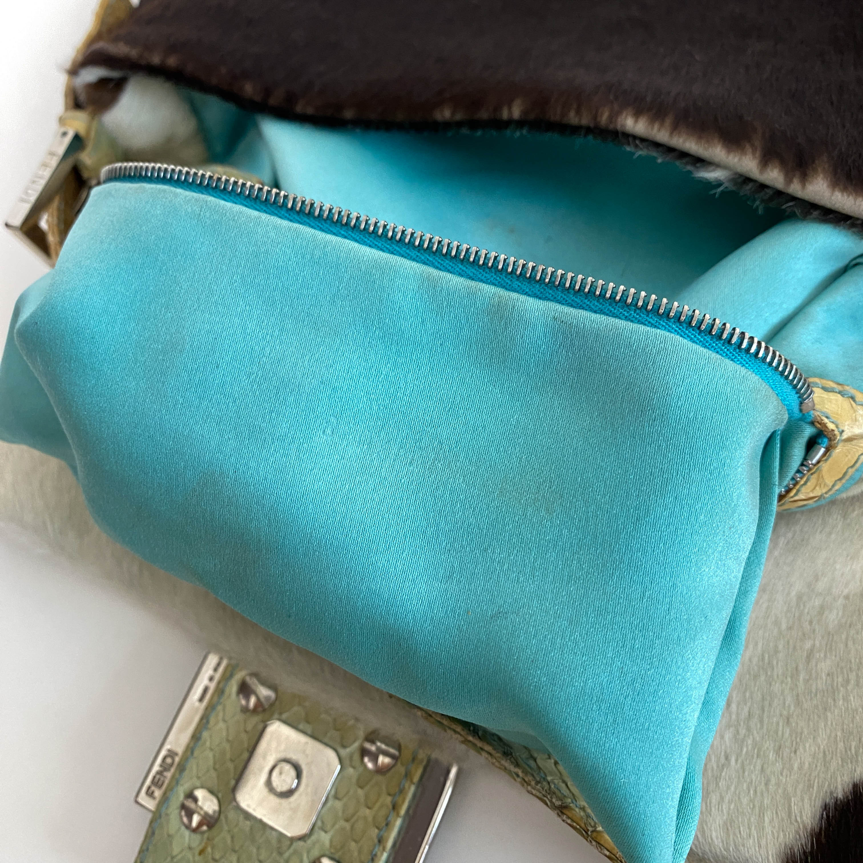 Baguette Pony Hair Cowhide Print Shoulder Bag