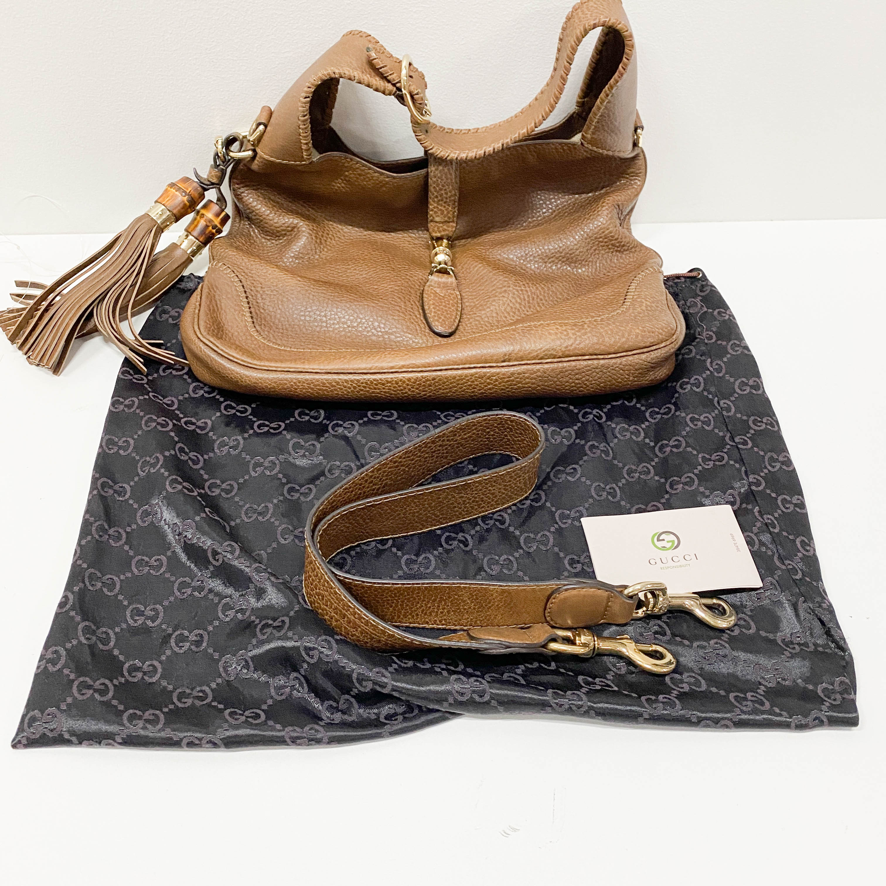 New Jackie Brown Leather Two Way Bag