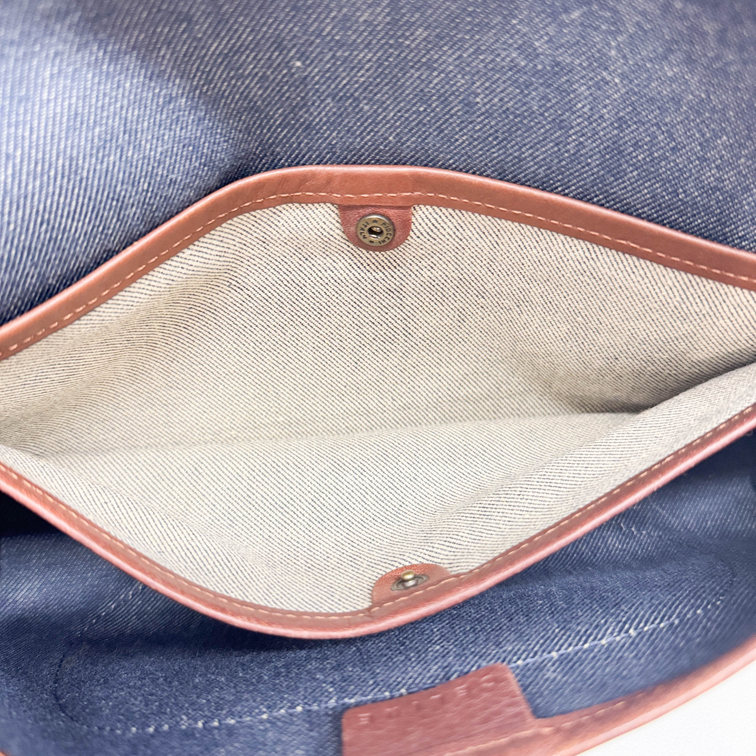 Poulbot Blue Paris Macadam Canvas Shoulder Bag