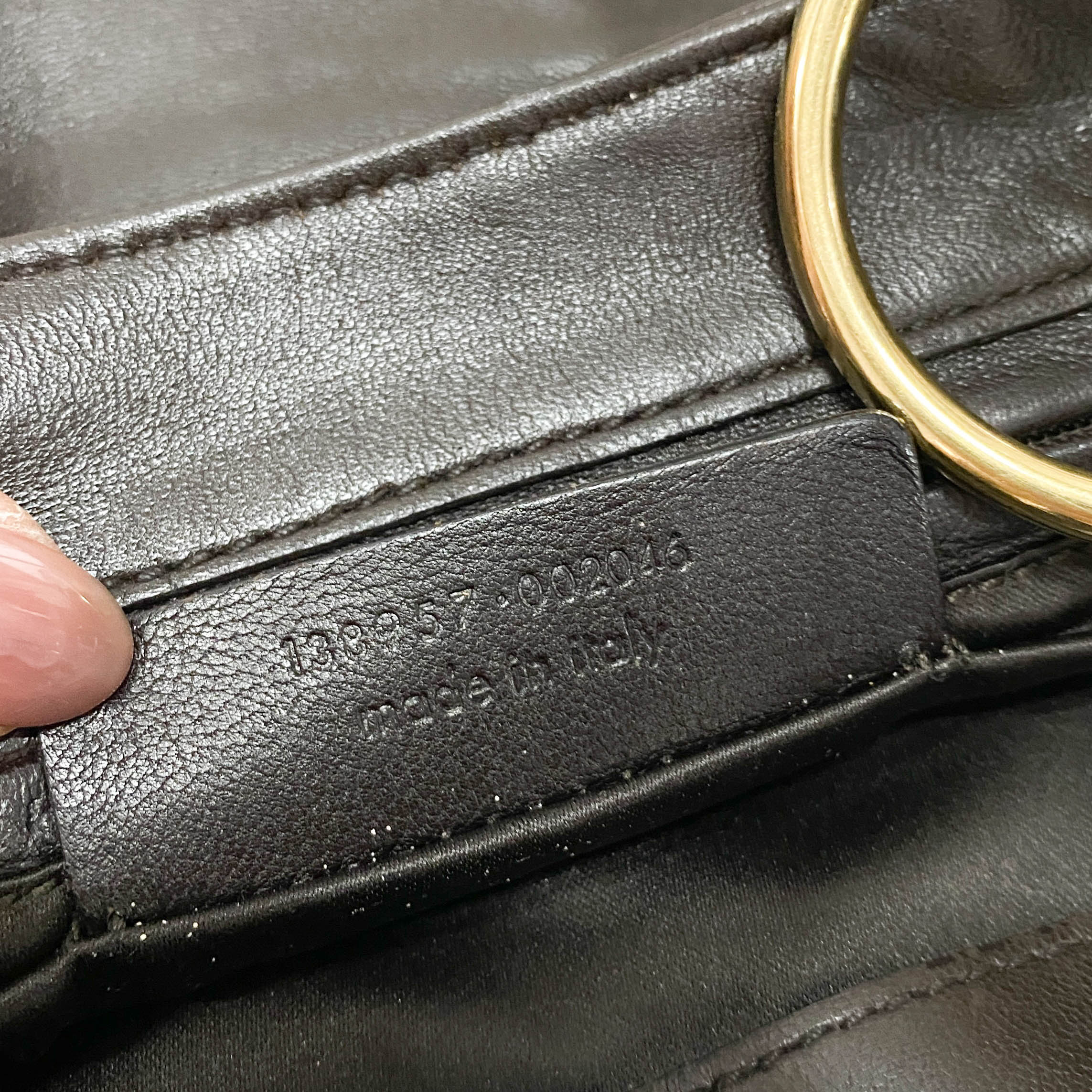 YSL Vintage Brown Leather Chain Shoulder Bag