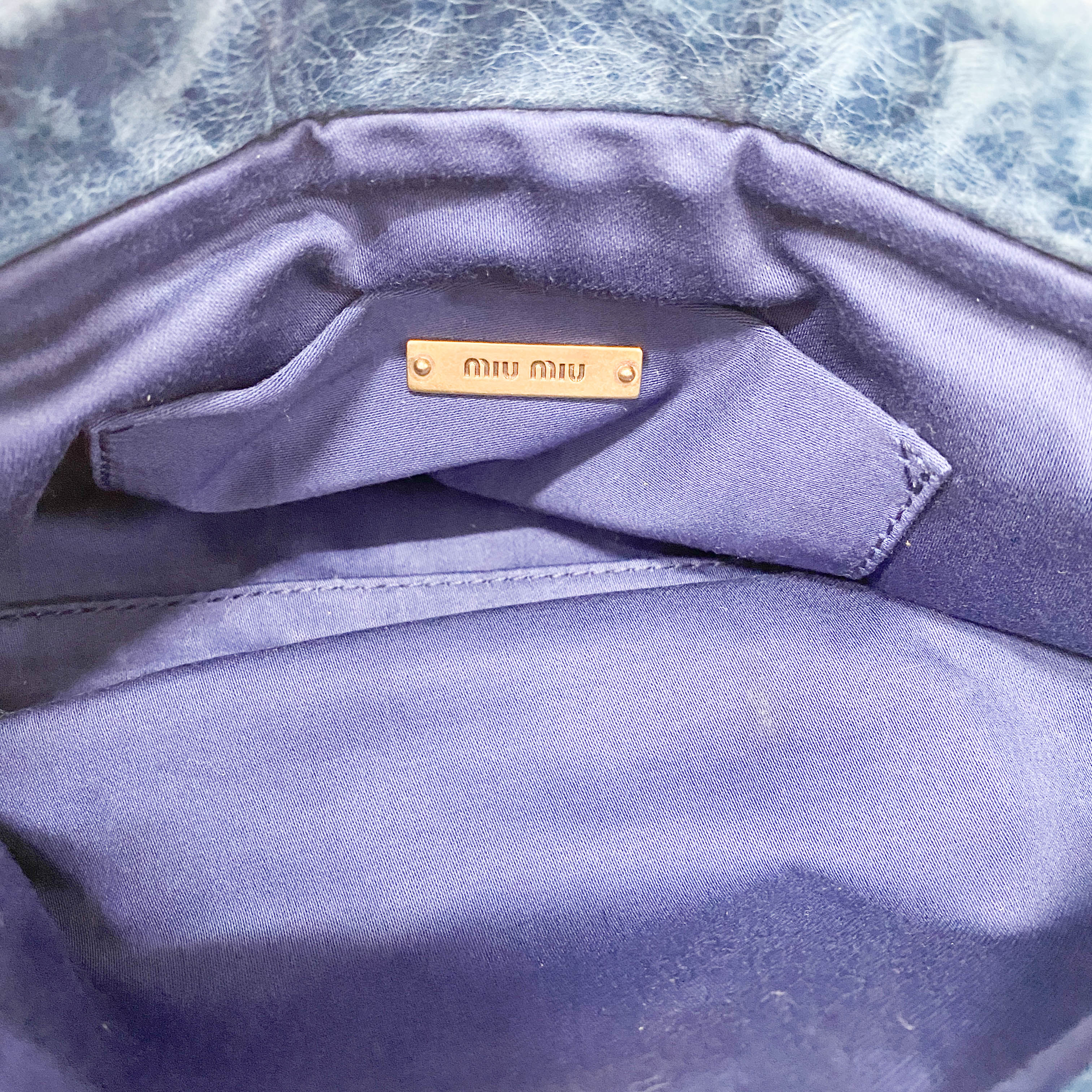 Blue Sequin Clutch Bag