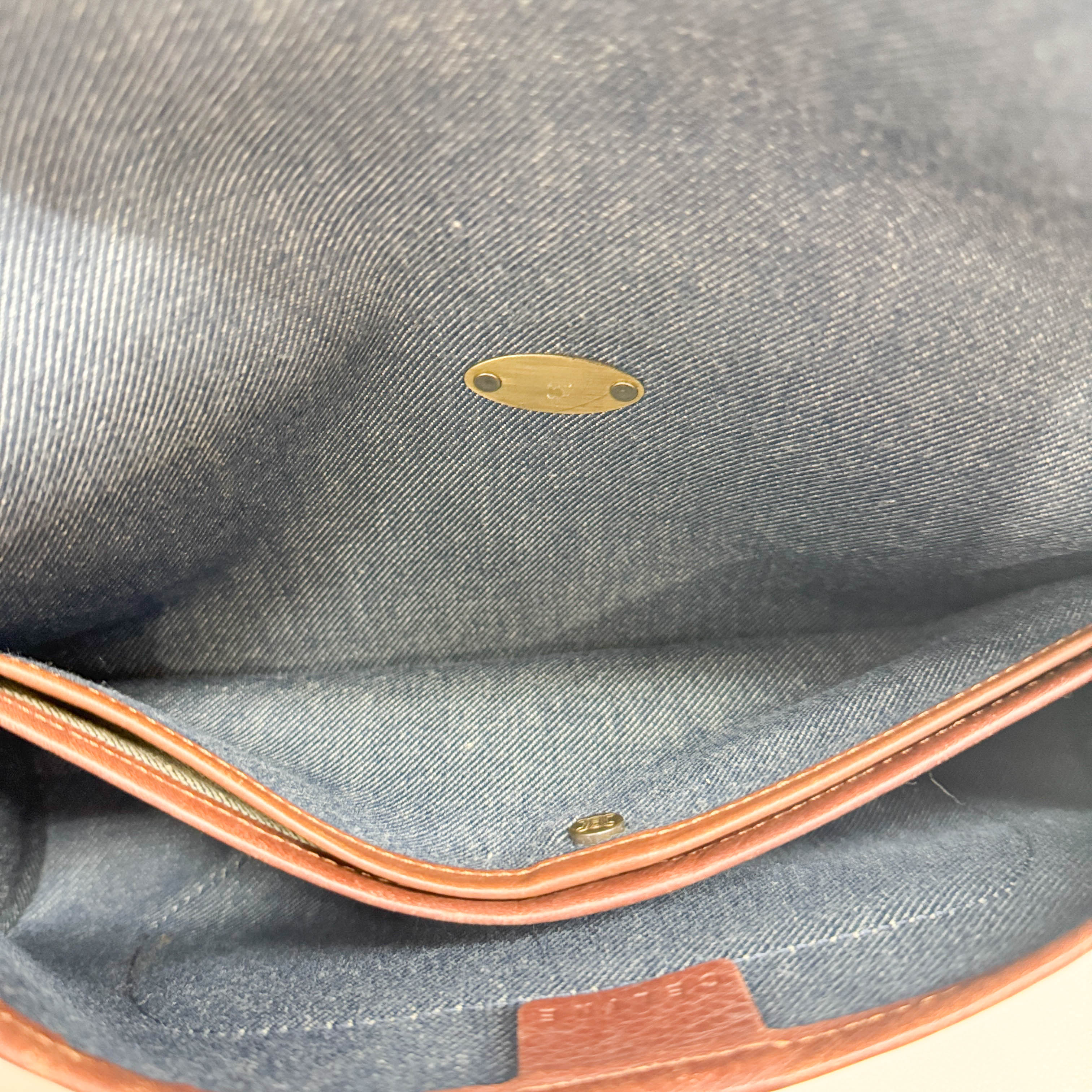 Poulbot Blue Paris Macadam Canvas Shoulder Bag