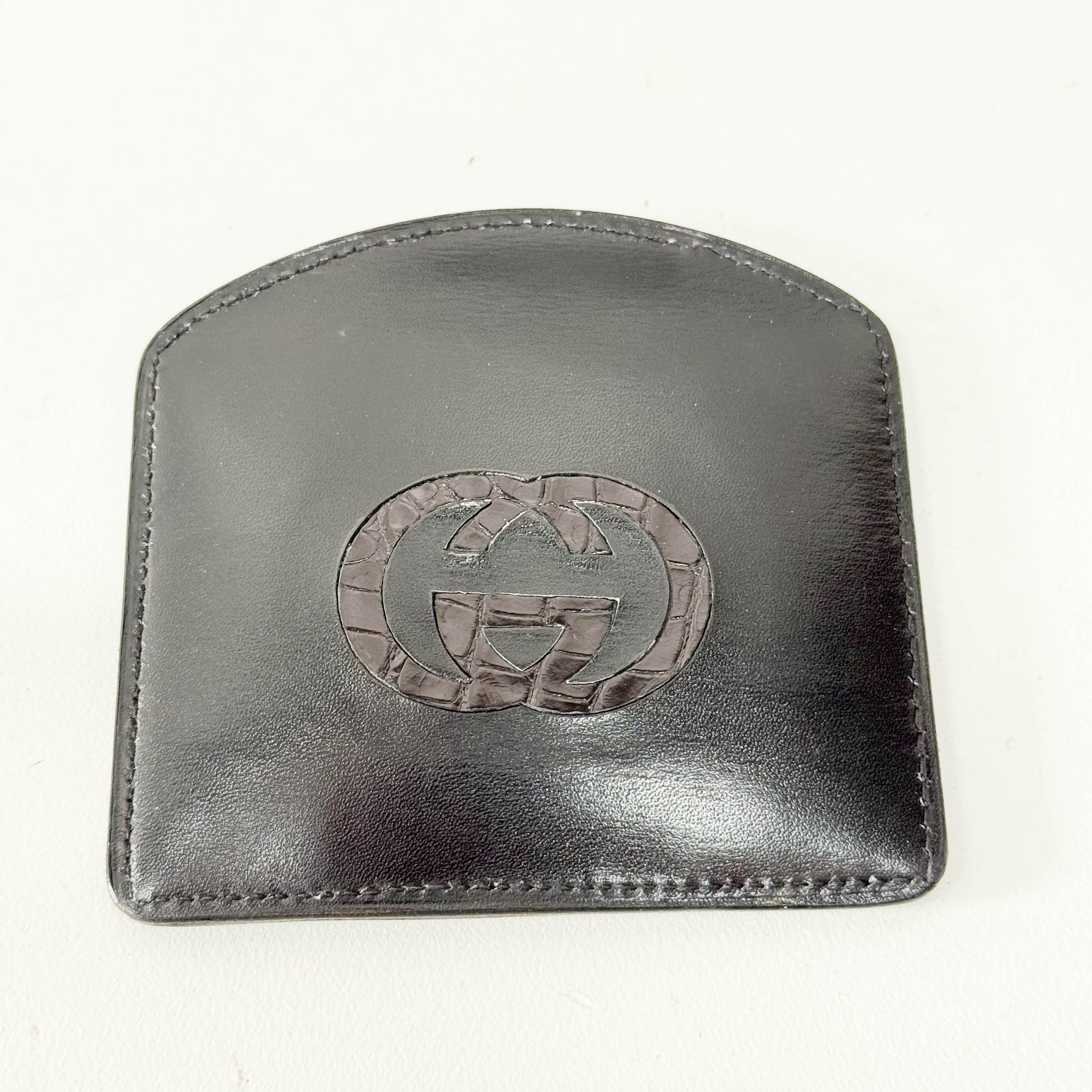 Black Leather Top Handle Bag