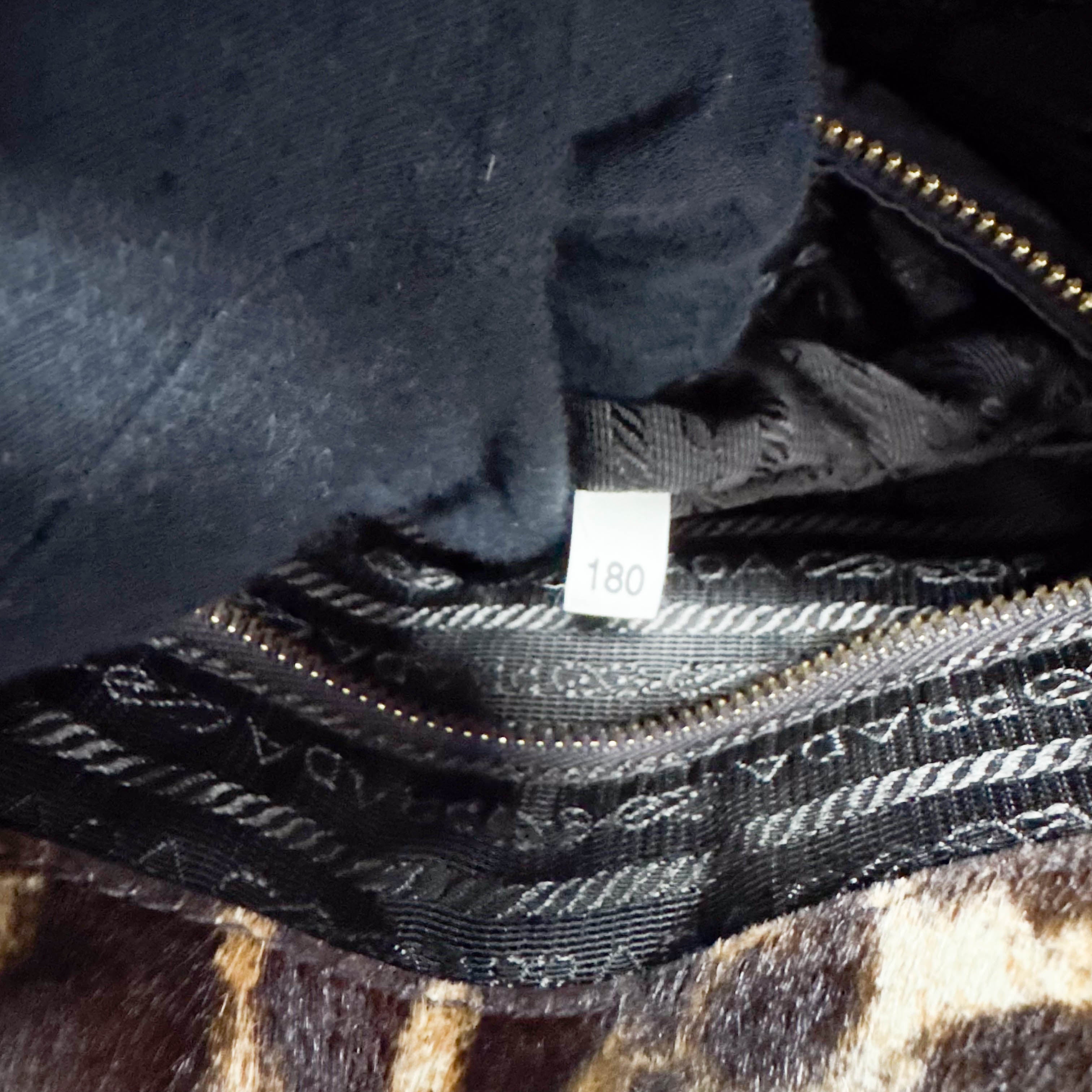 Canapa Yellow Leopard Print Pony Hair & Suede Handbag