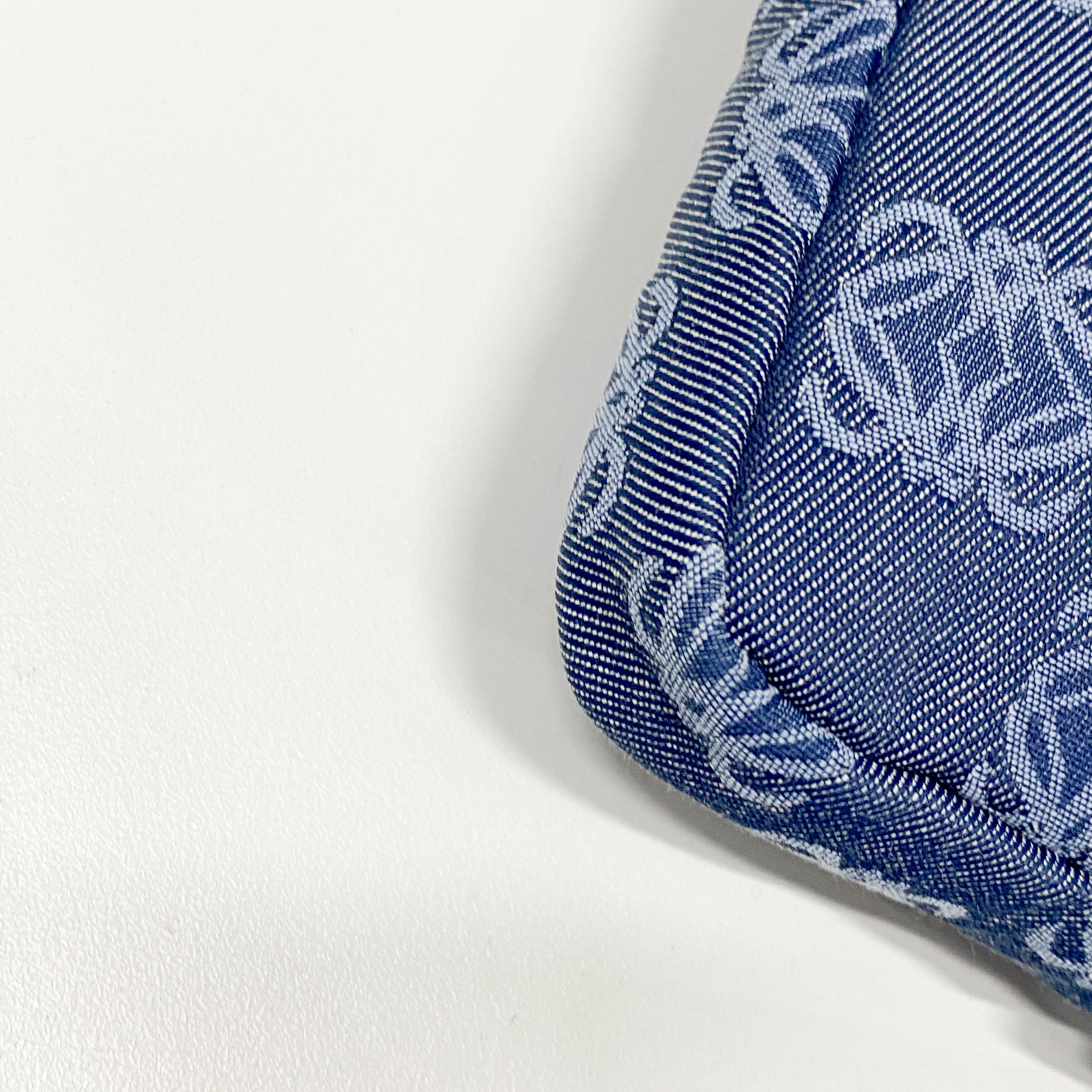 Anagram Blue Canvas Accessory Pouch Shoulder Bag