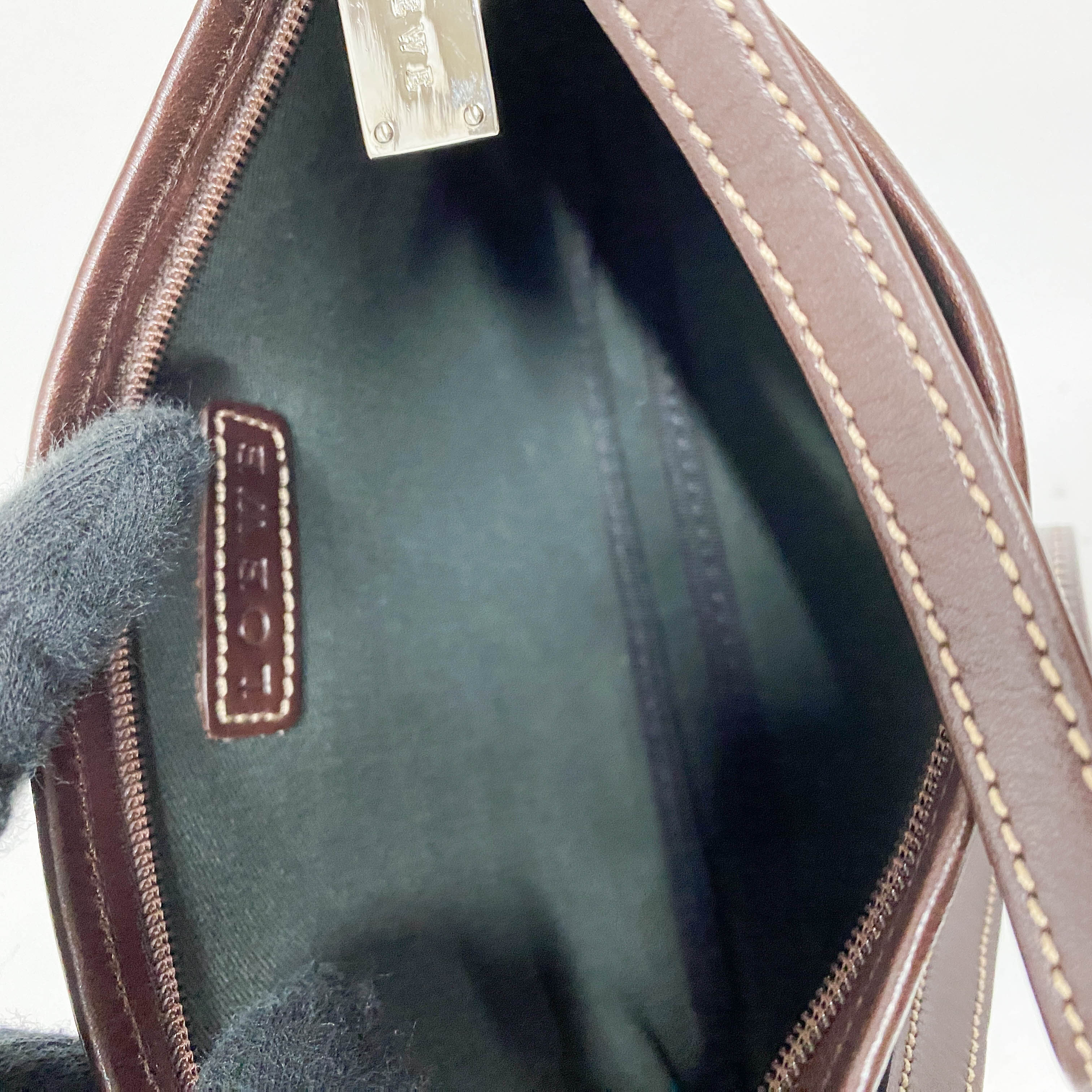 Anagram Blue Canvas Accessory Pouch Shoulder Bag