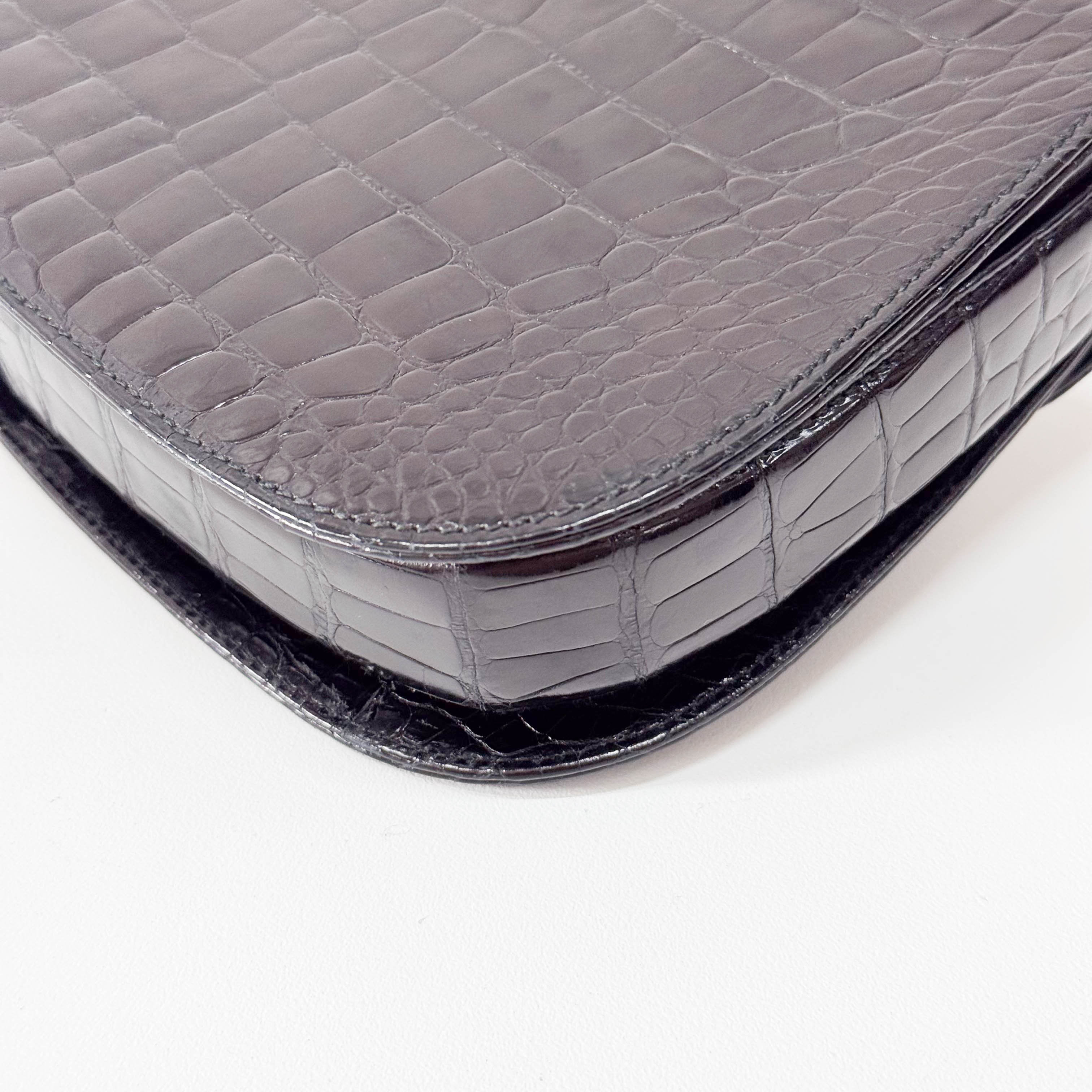 Black Leather Top Handle Bag