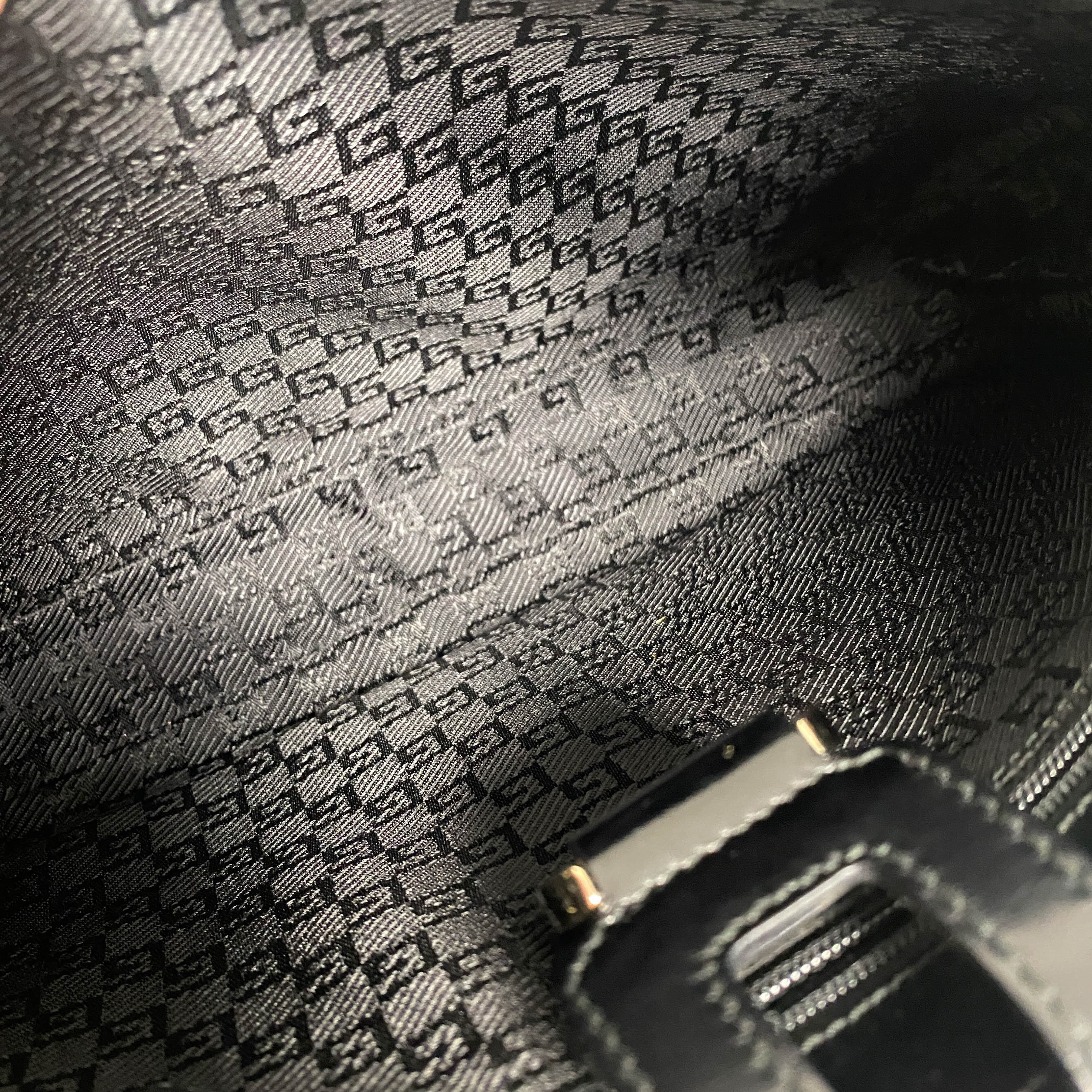 Patent Leather Black Hobo Shoulder Bag