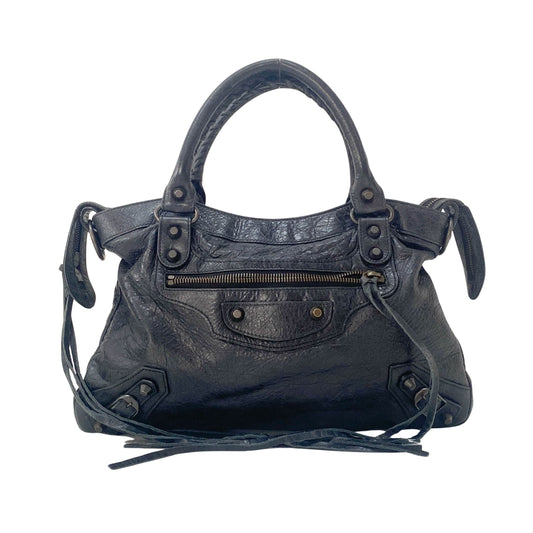 The First Black Calfskin Two Way Bag