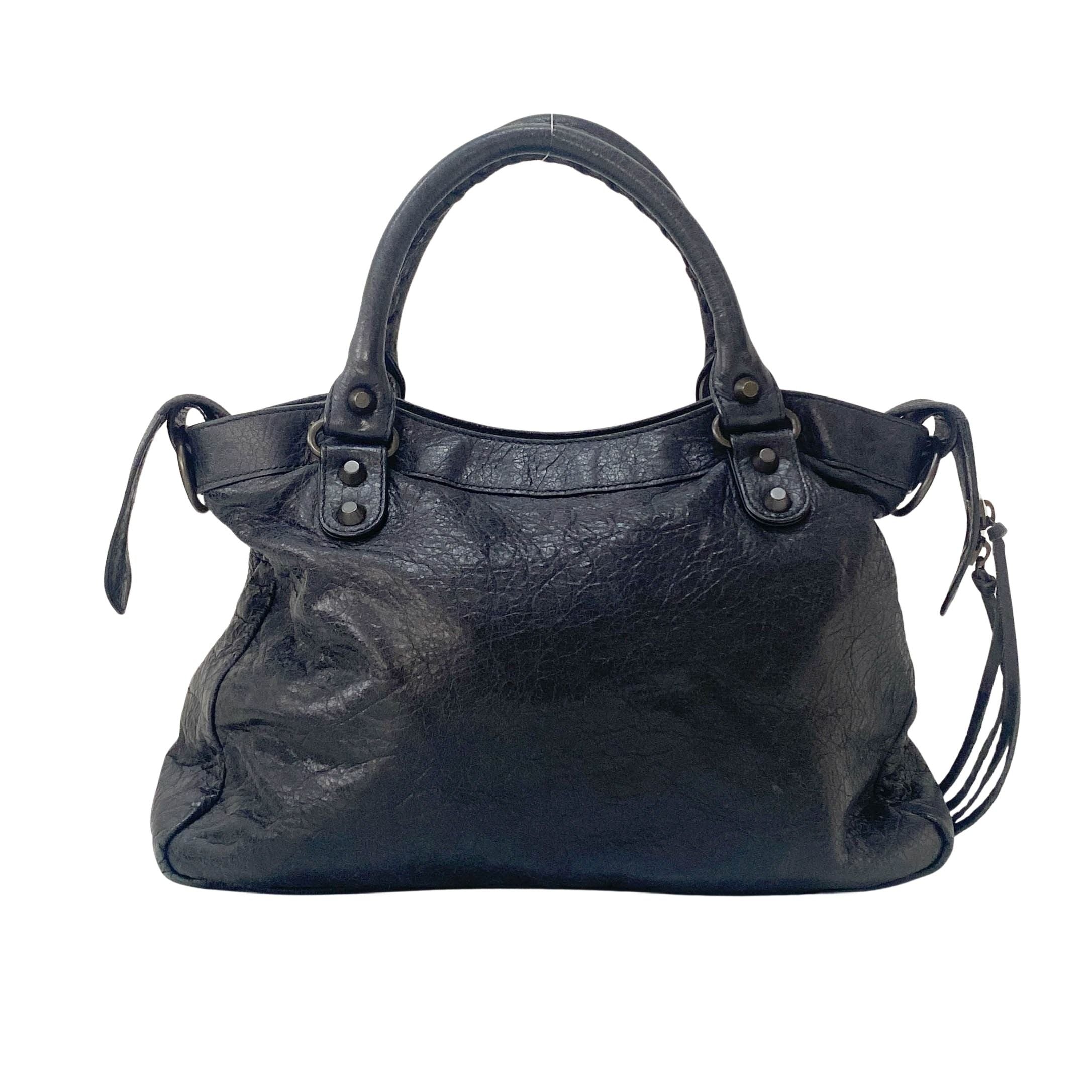 The First Black Calfskin Two Way Bag