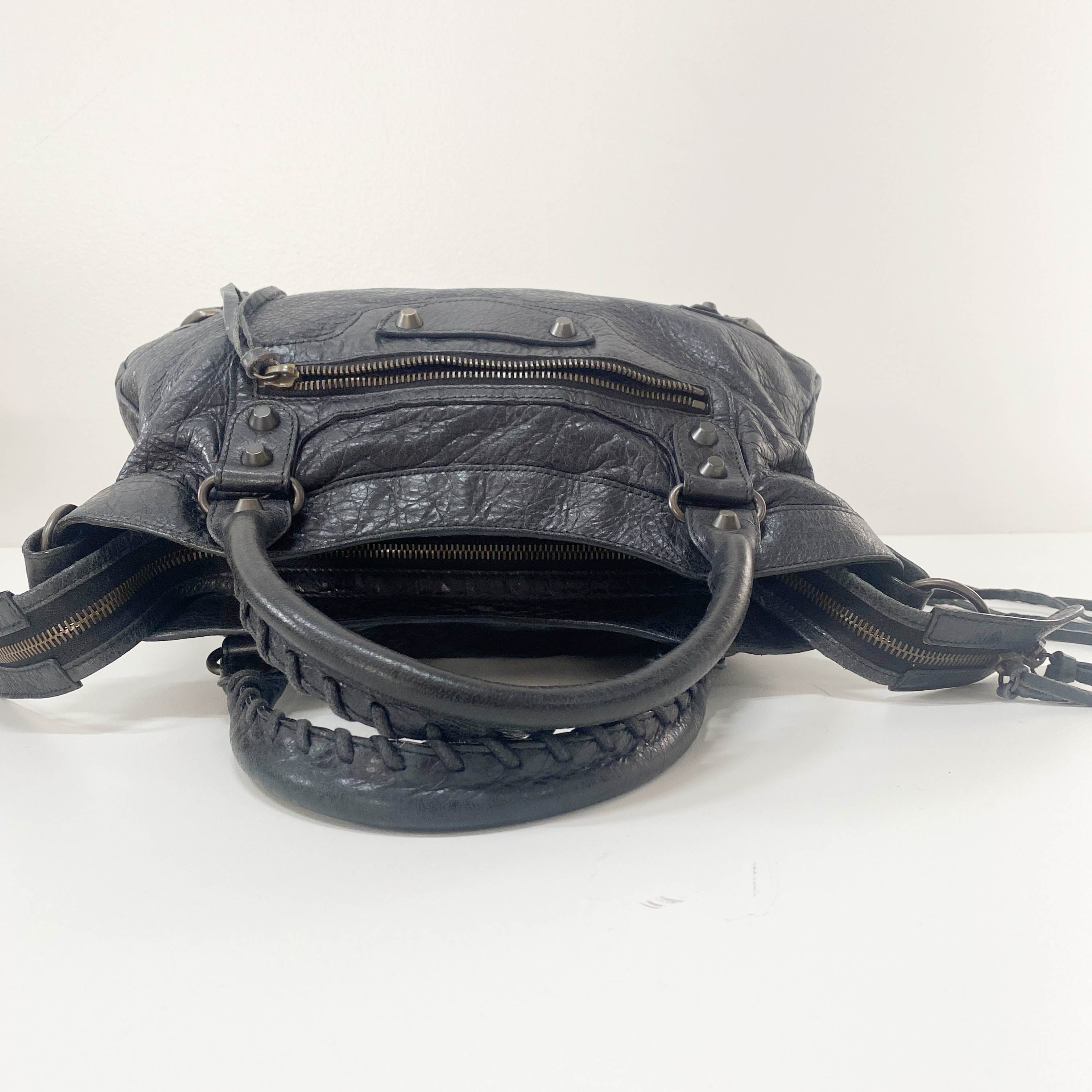 The First Black Calfskin Two Way Bag