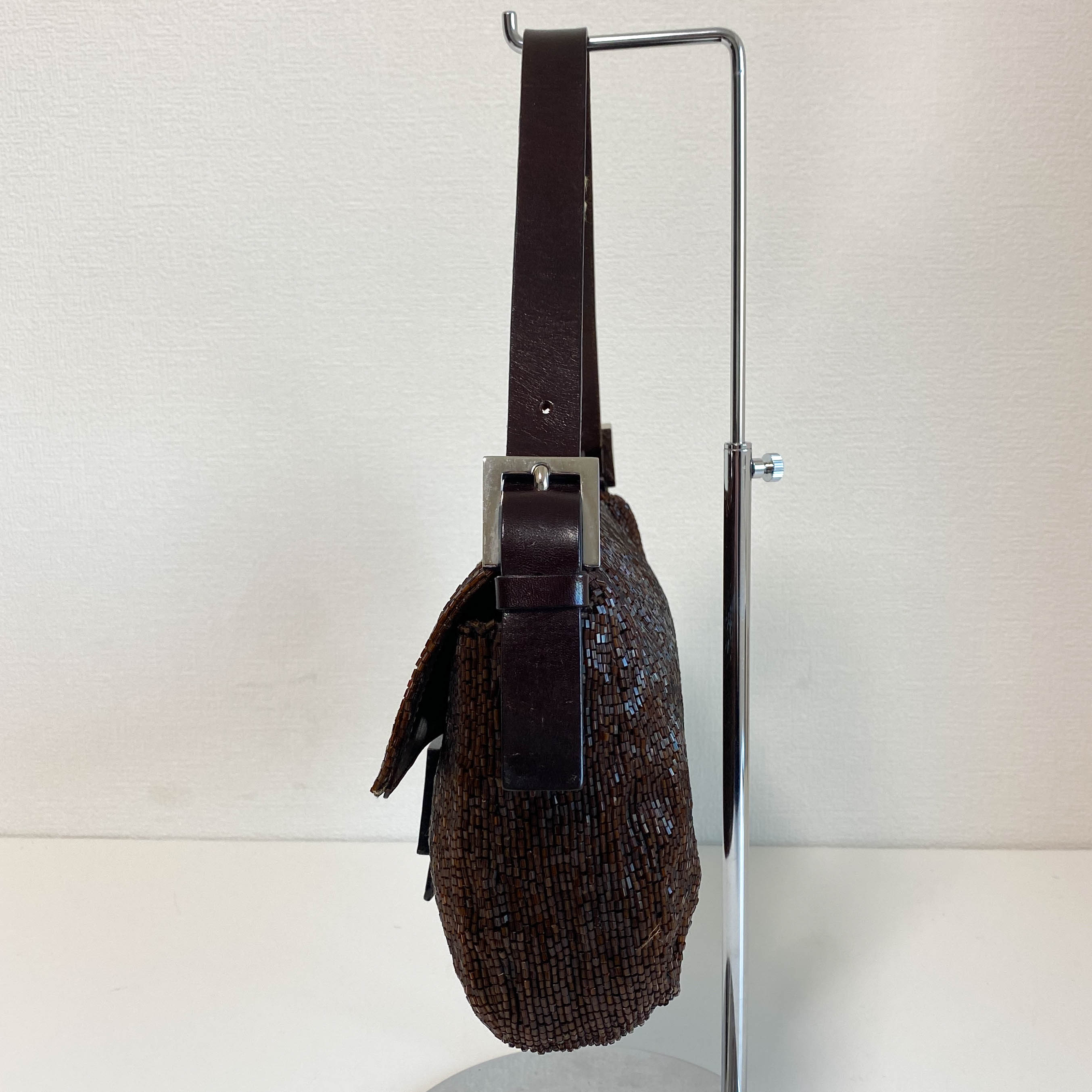 FENDI Brown Beaded Baguette Shoulder Bag, in , Sold by HIVE PRELOVED - Shoulder Bags, ,