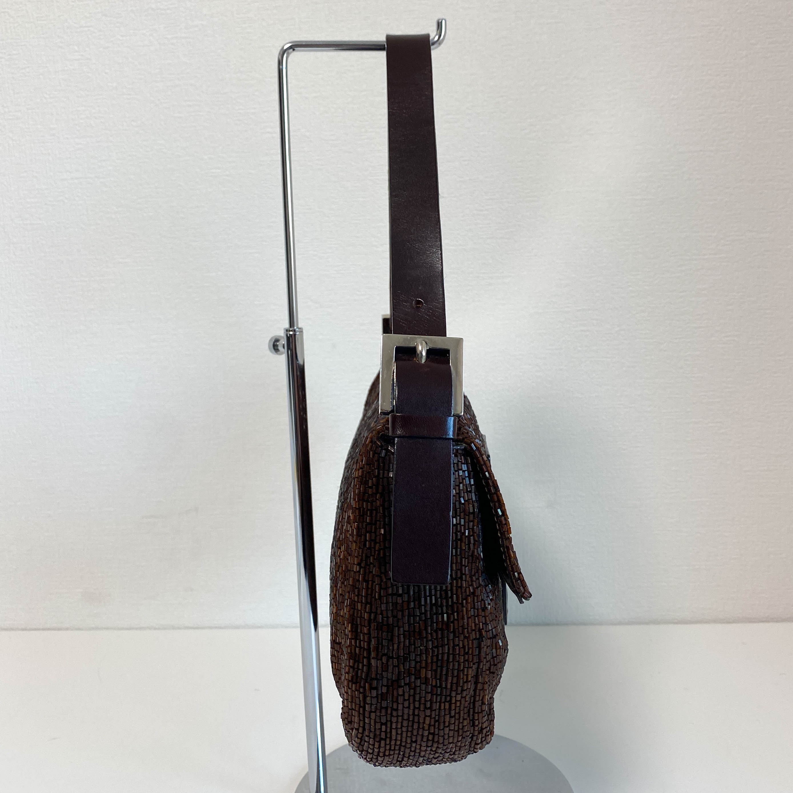 FENDI Brown Beaded Baguette Shoulder Bag, in , Sold by HIVE PRELOVED - Shoulder Bags, ,