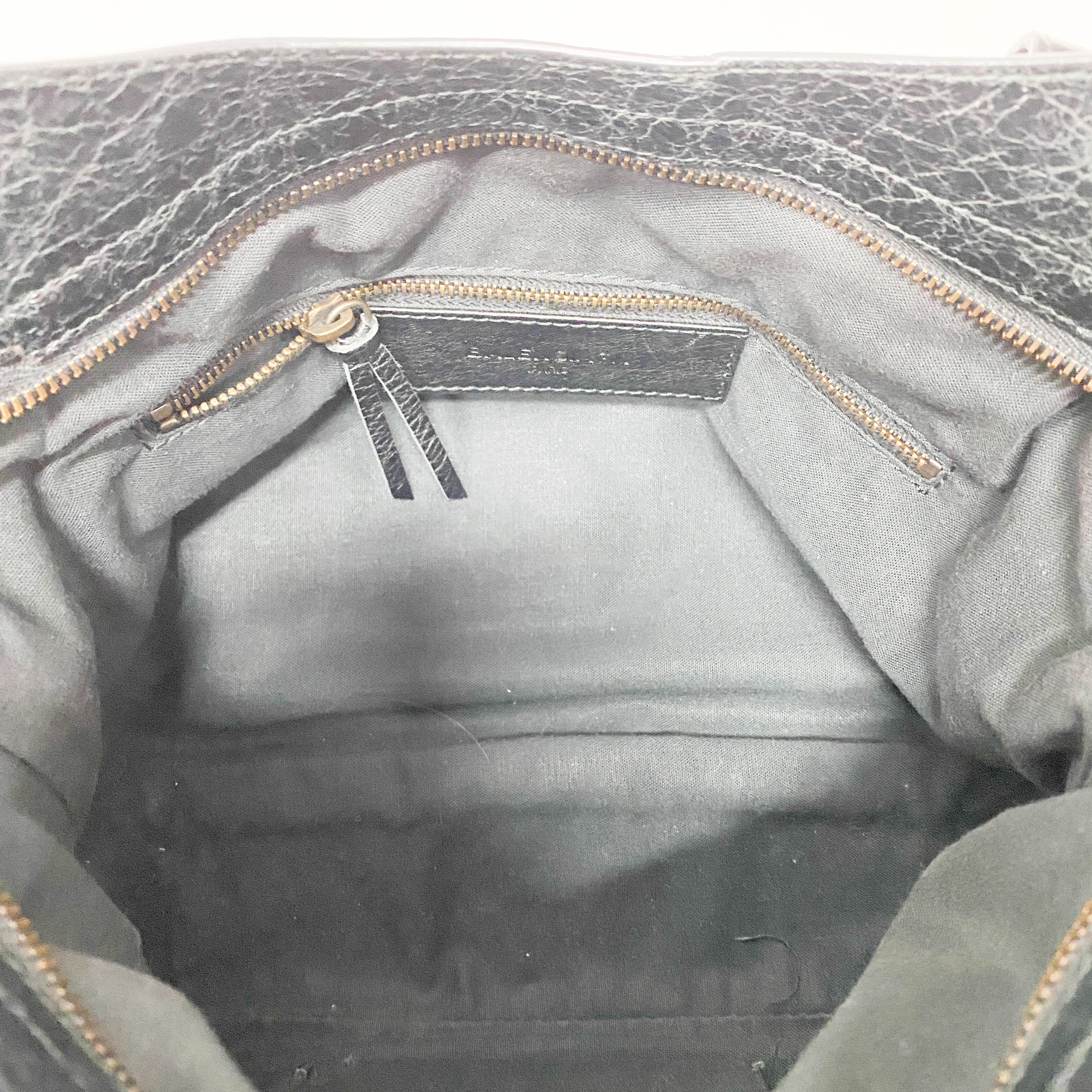 The First Black Leather Two Way Bag