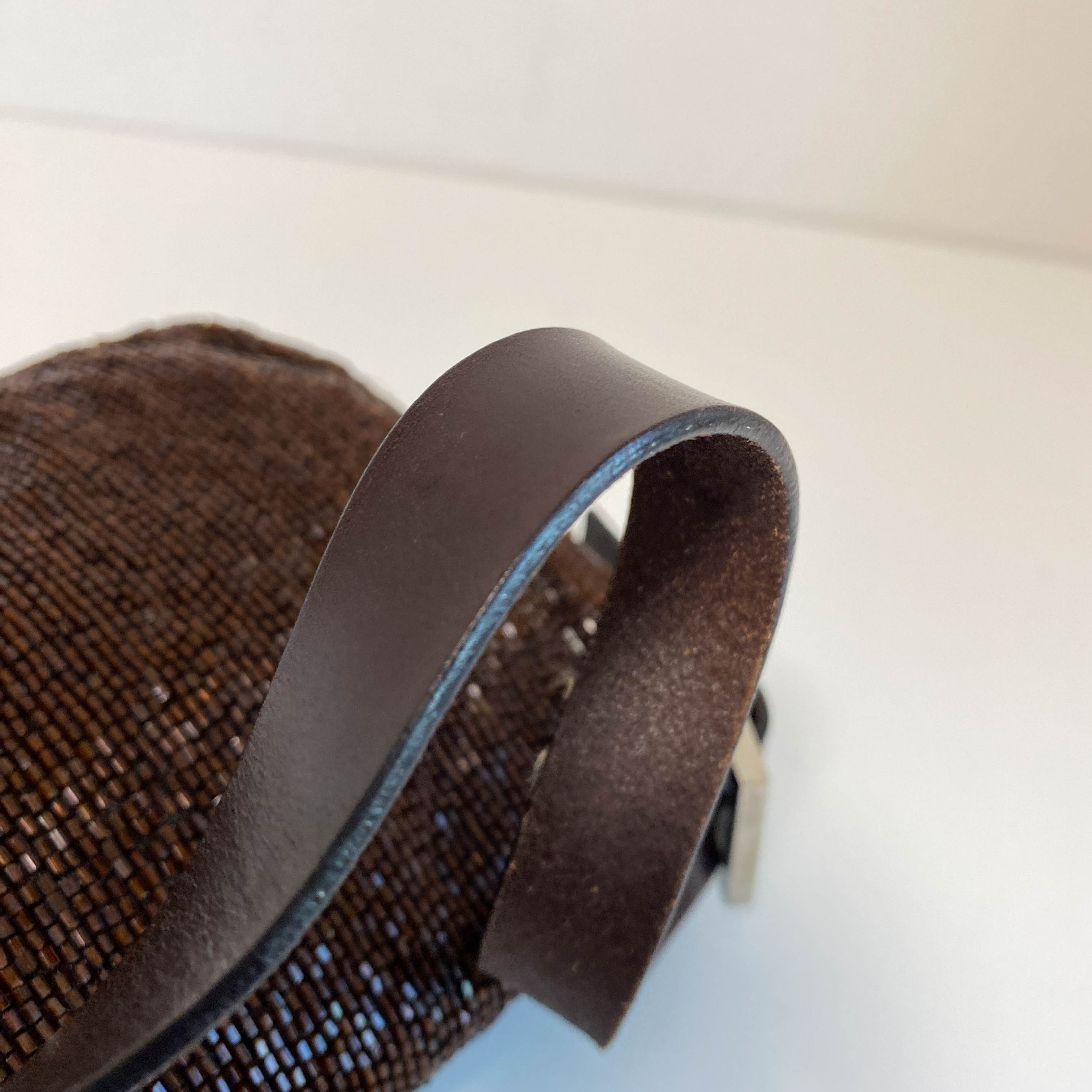 FENDI Brown Beaded Baguette Shoulder Bag, in , Sold by HIVE PRELOVED - Shoulder Bags, ,