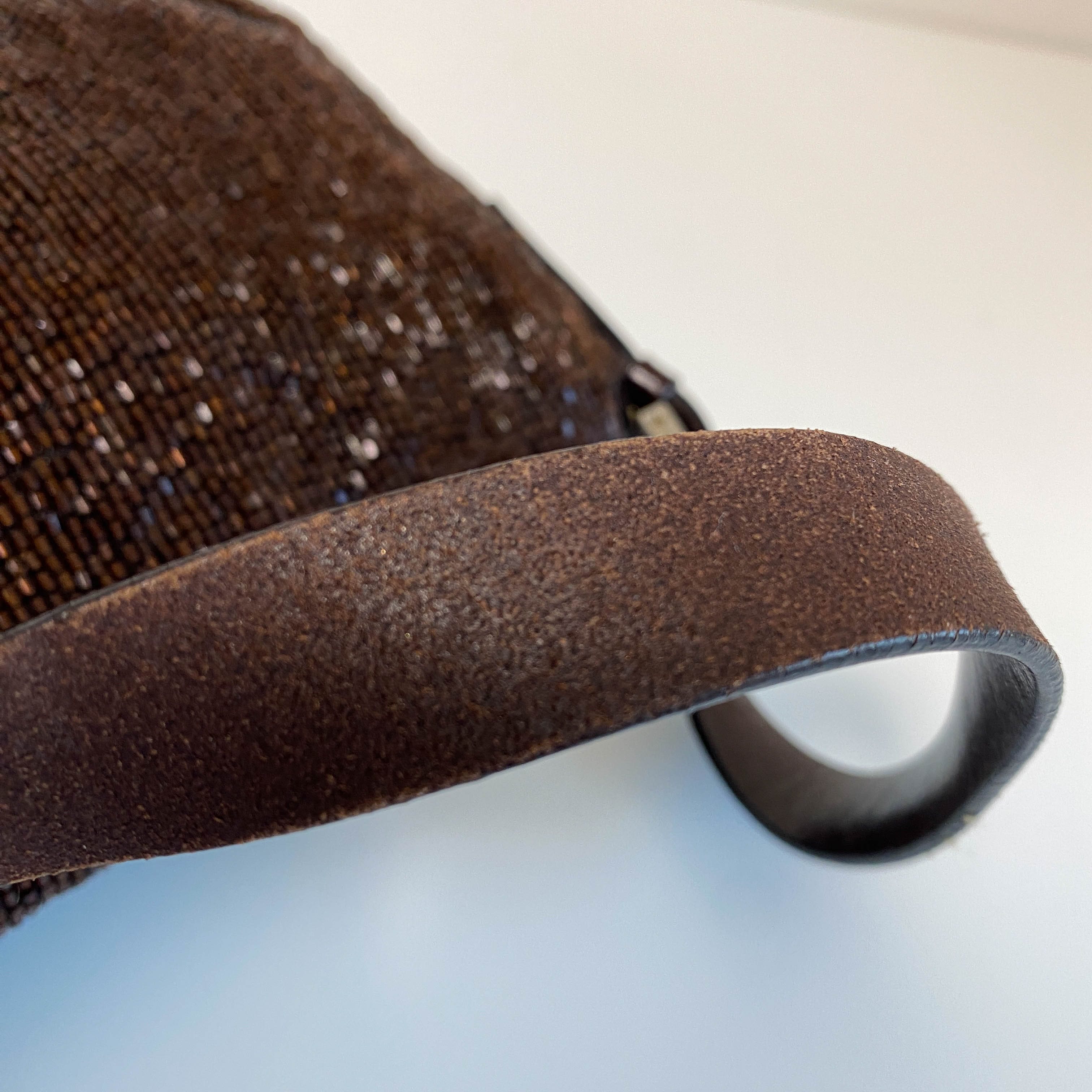 FENDI Brown Beaded Baguette Shoulder Bag, in , Sold by HIVE PRELOVED - Shoulder Bags, ,