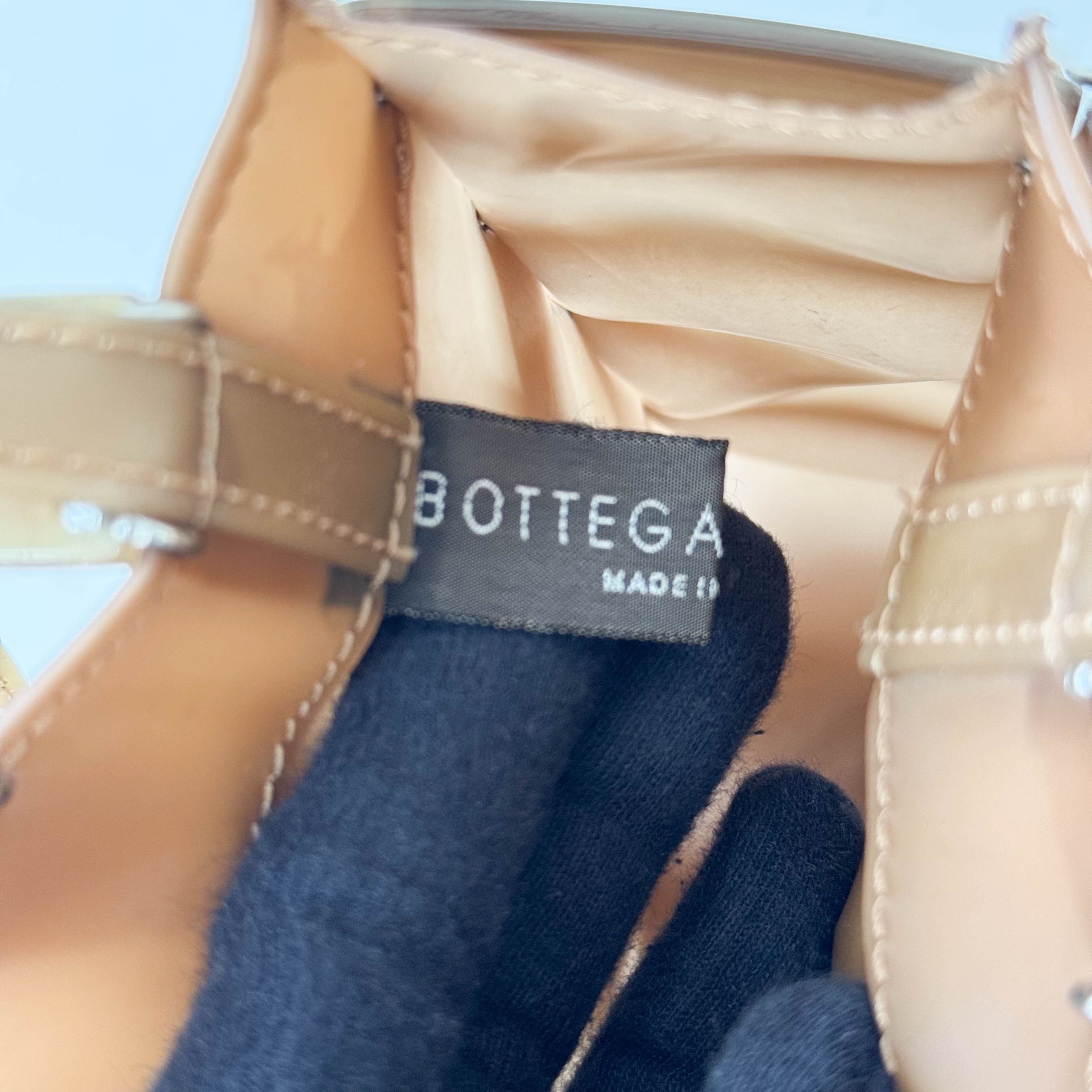 Mini Intrecciato Mother of Pearl Embellished  Brown Leather Handbag