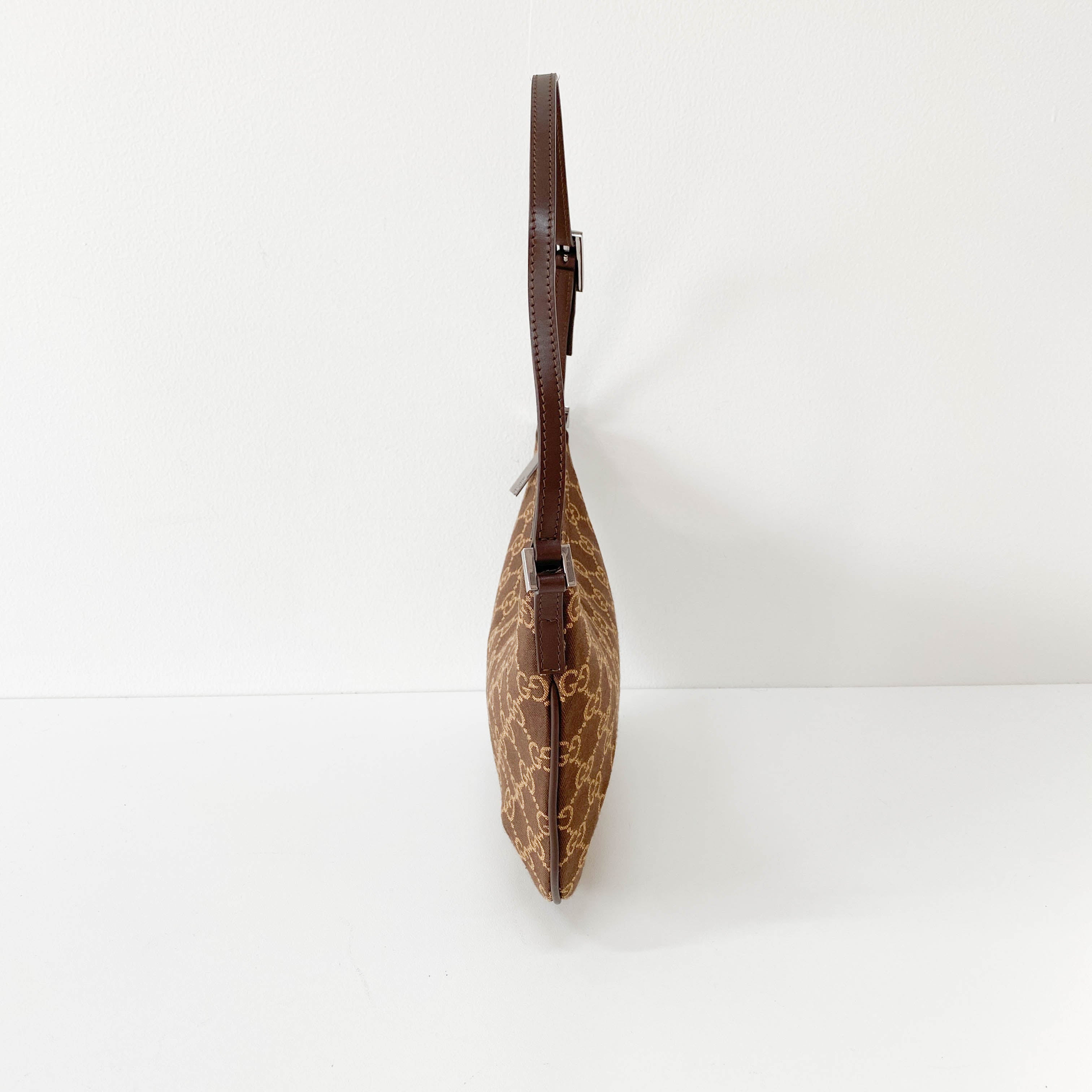 Brown GG Canvas Hobo Shoulder Bag