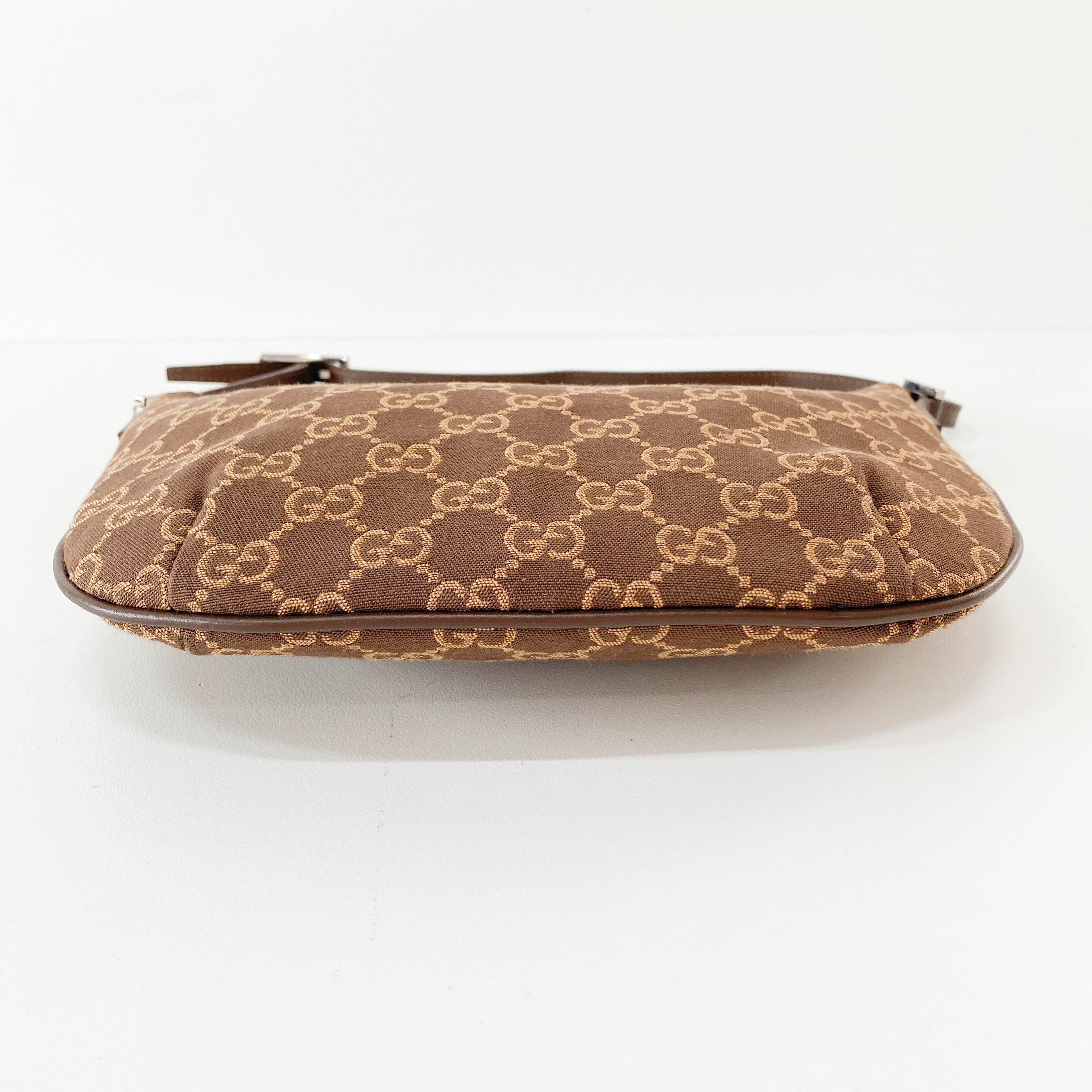 Brown GG Canvas Hobo Shoulder Bag