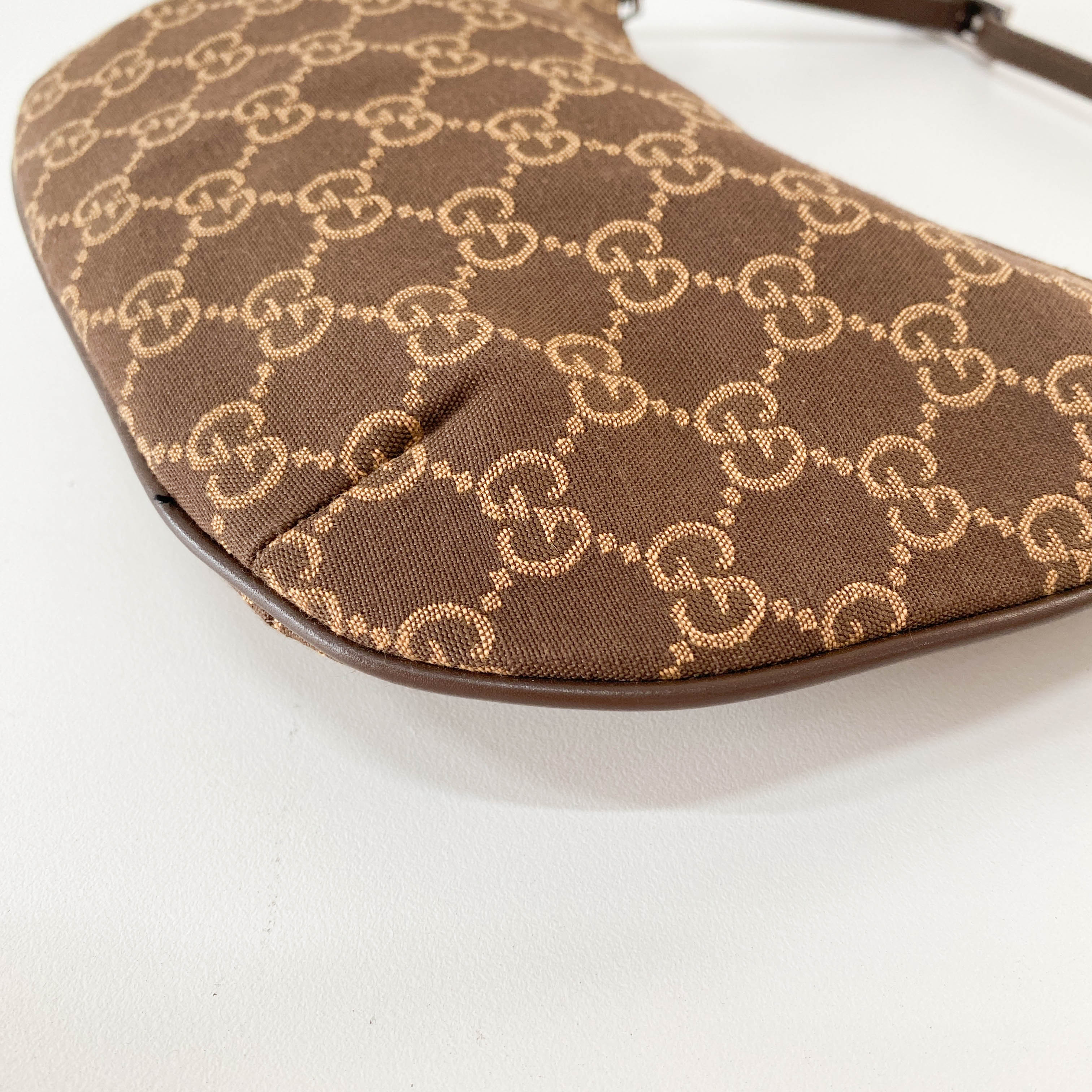 Brown GG Canvas Hobo Shoulder Bag