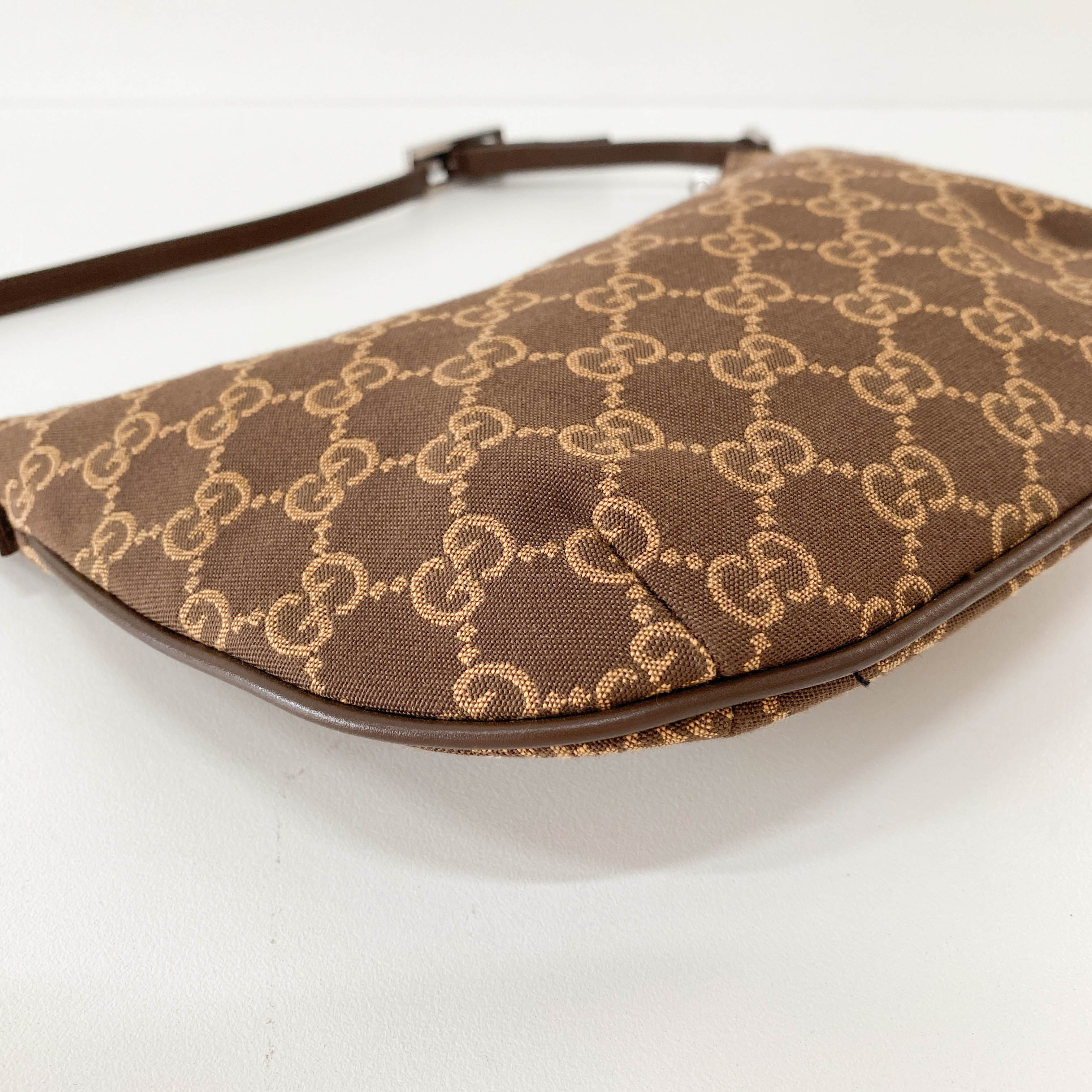 Brown GG Canvas Hobo Shoulder Bag