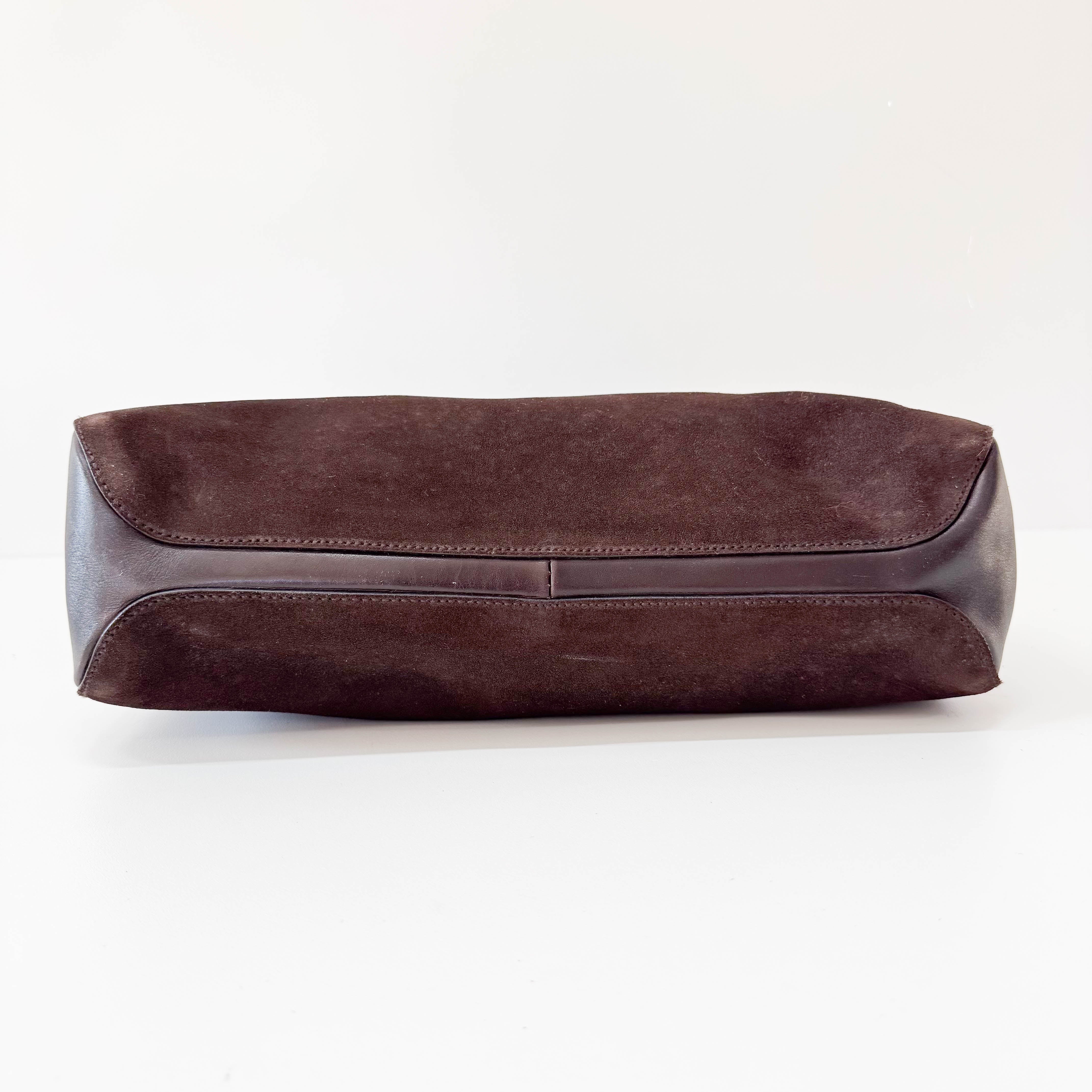 Brown Suede Tote Bag