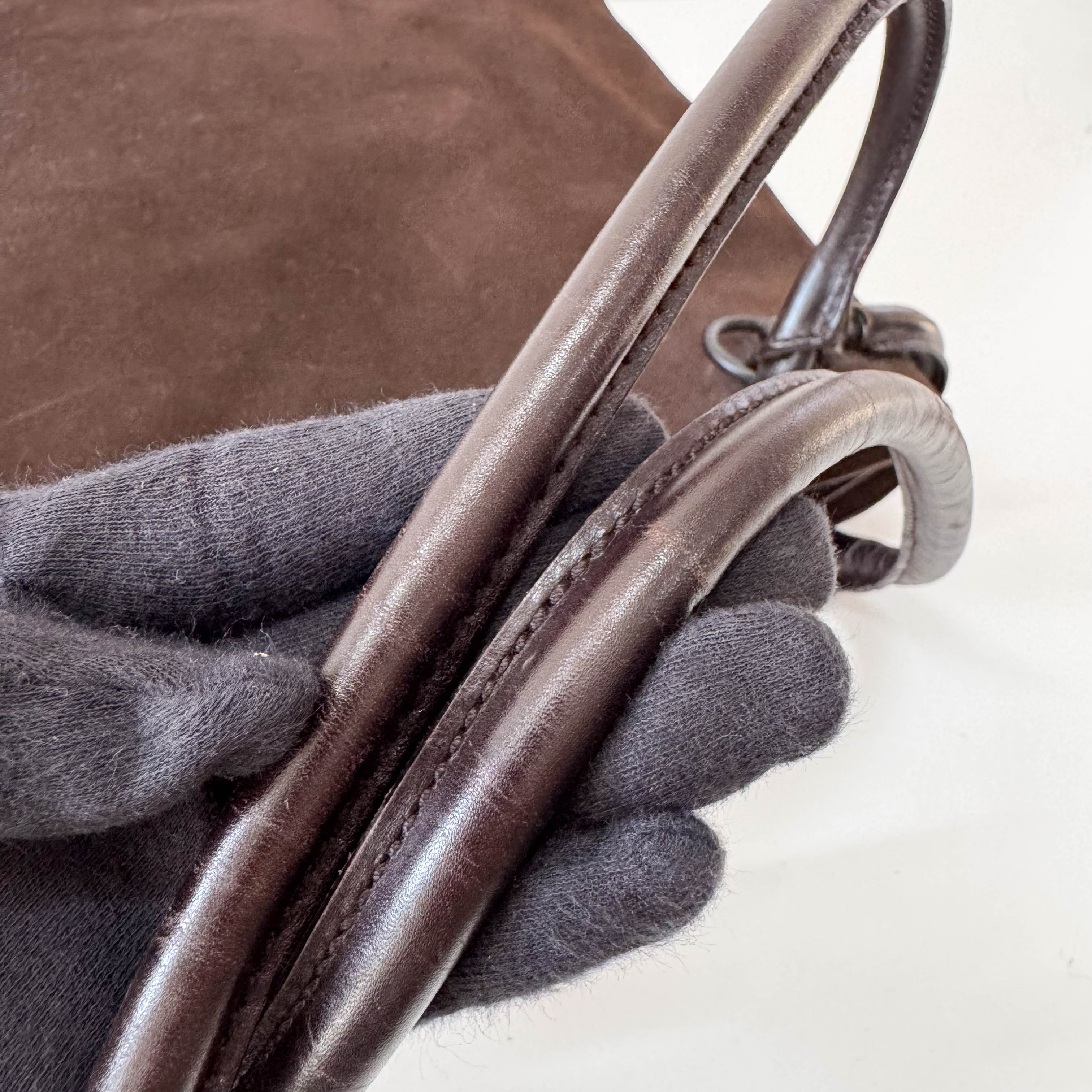 Brown Suede Tote Bag