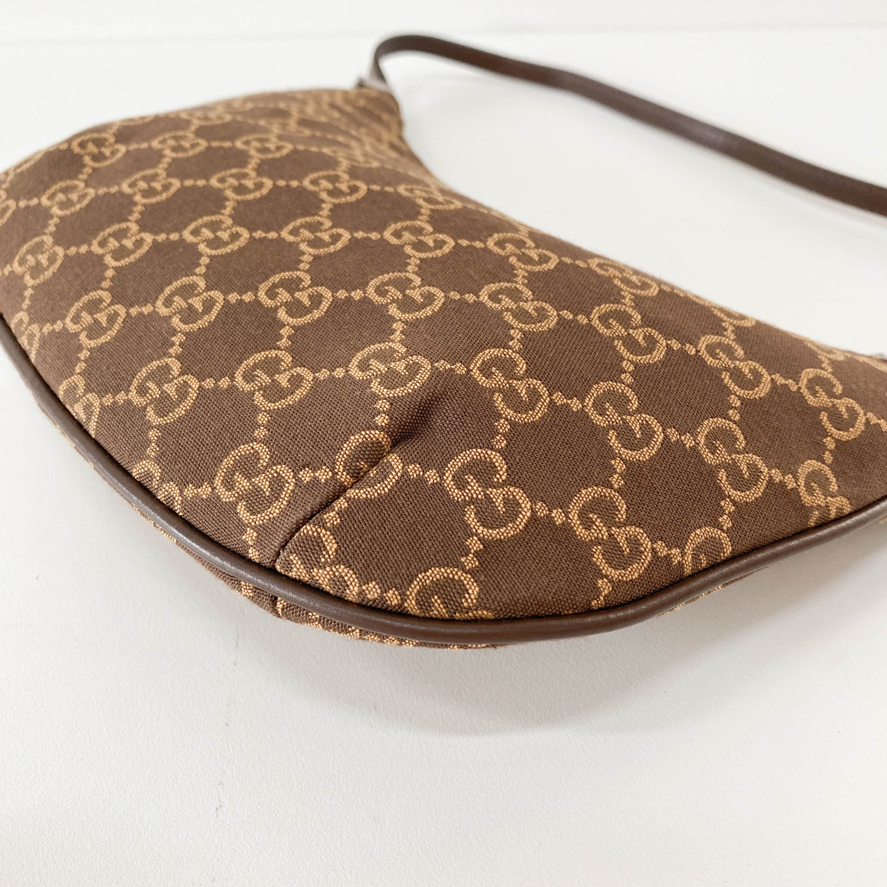 Brown GG Canvas Hobo Shoulder Bag