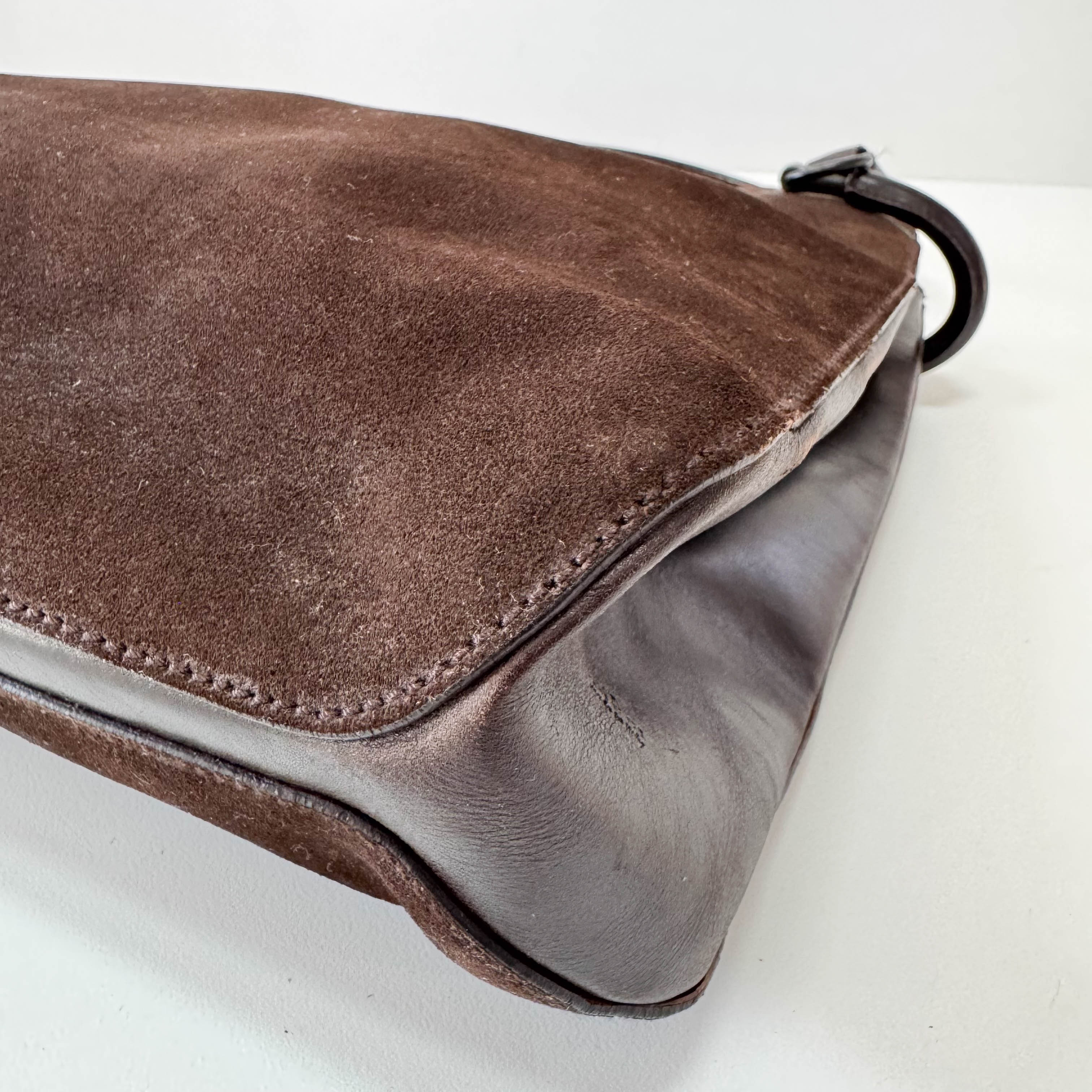 Brown Suede Tote Bag