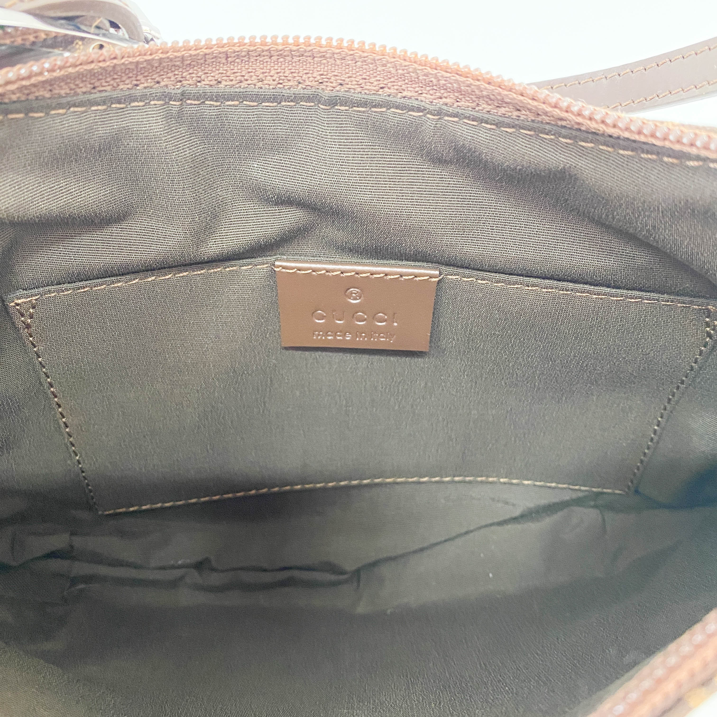 Brown GG Canvas Hobo Shoulder Bag