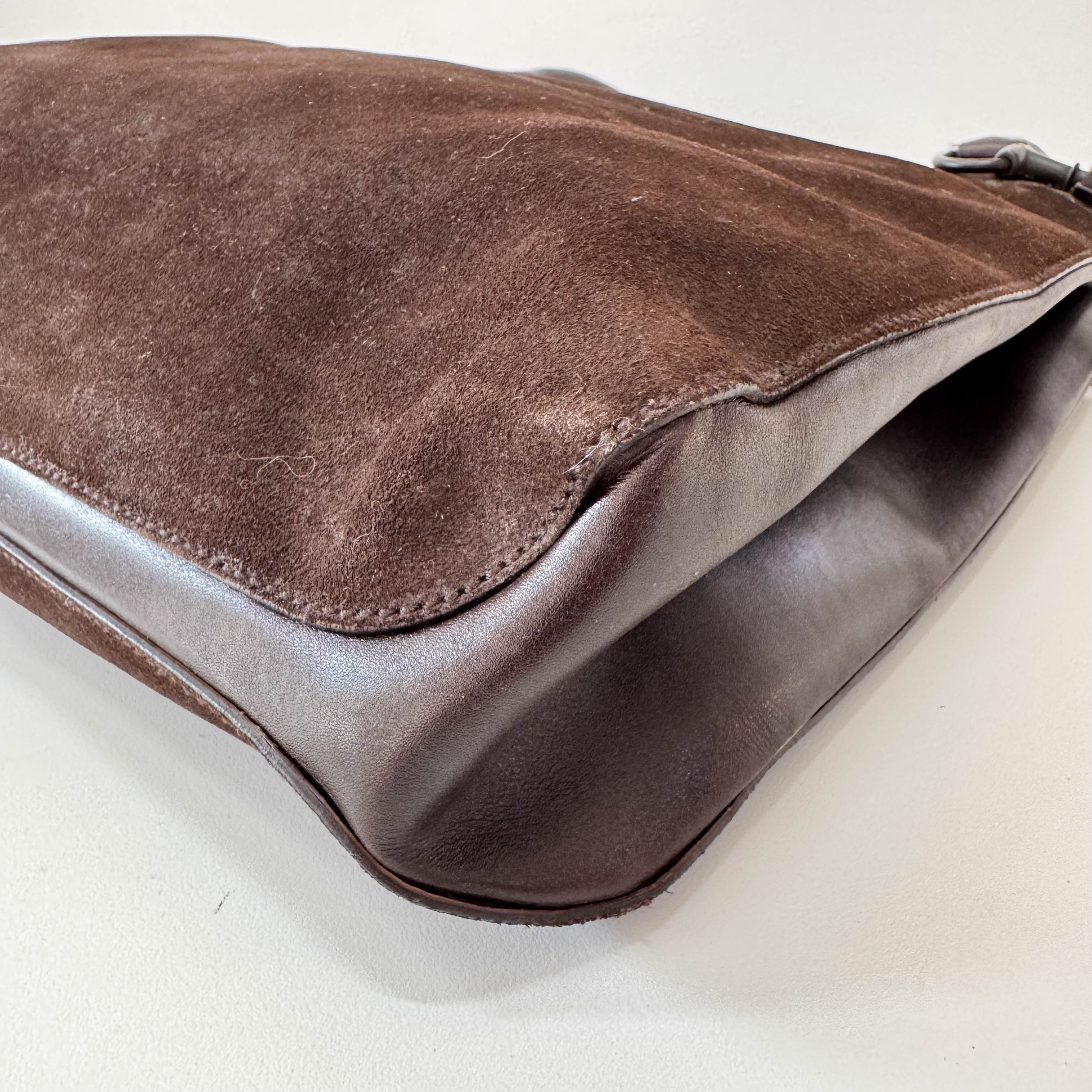 Brown Suede Tote Bag