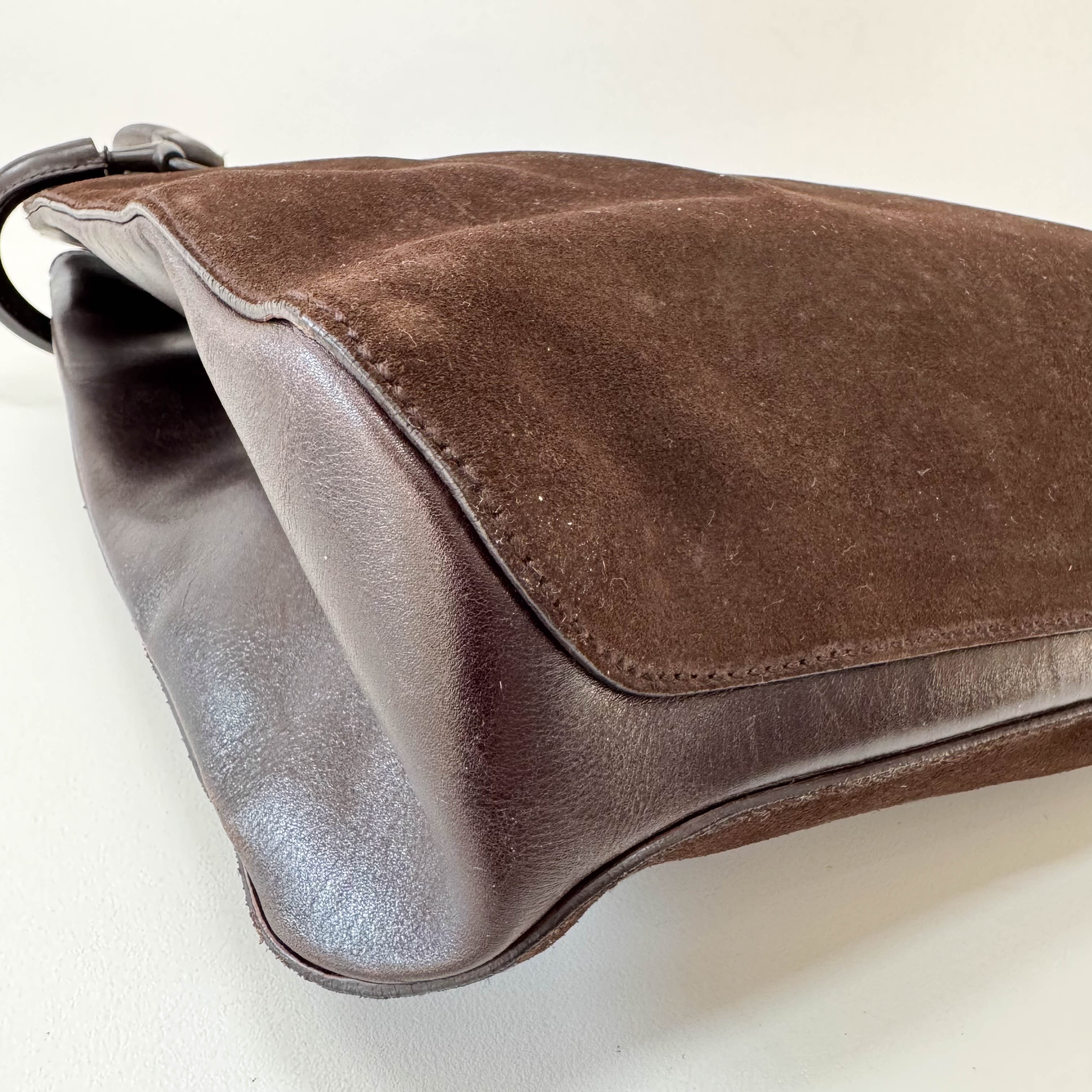 Brown Suede Tote Bag