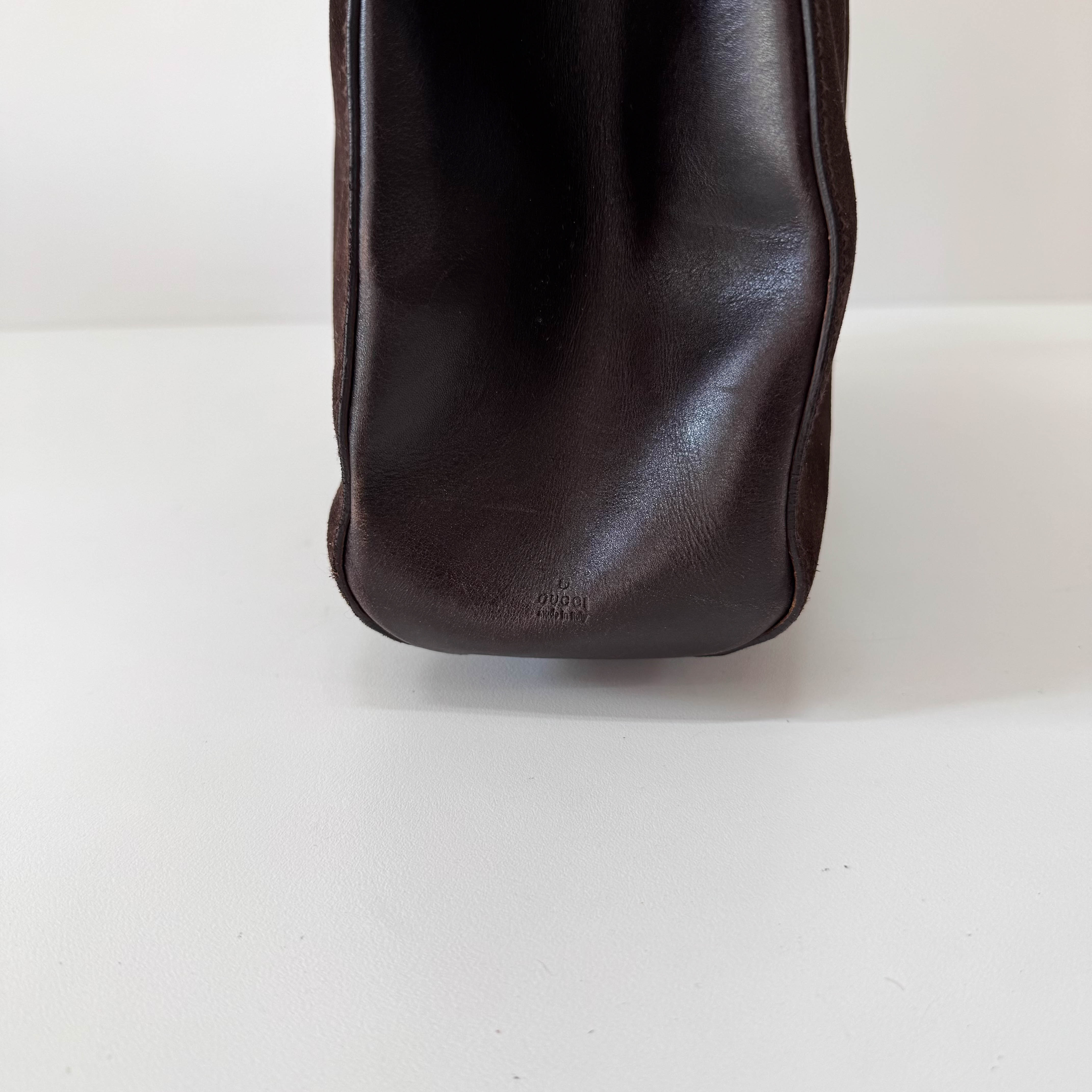 Brown Suede Tote Bag