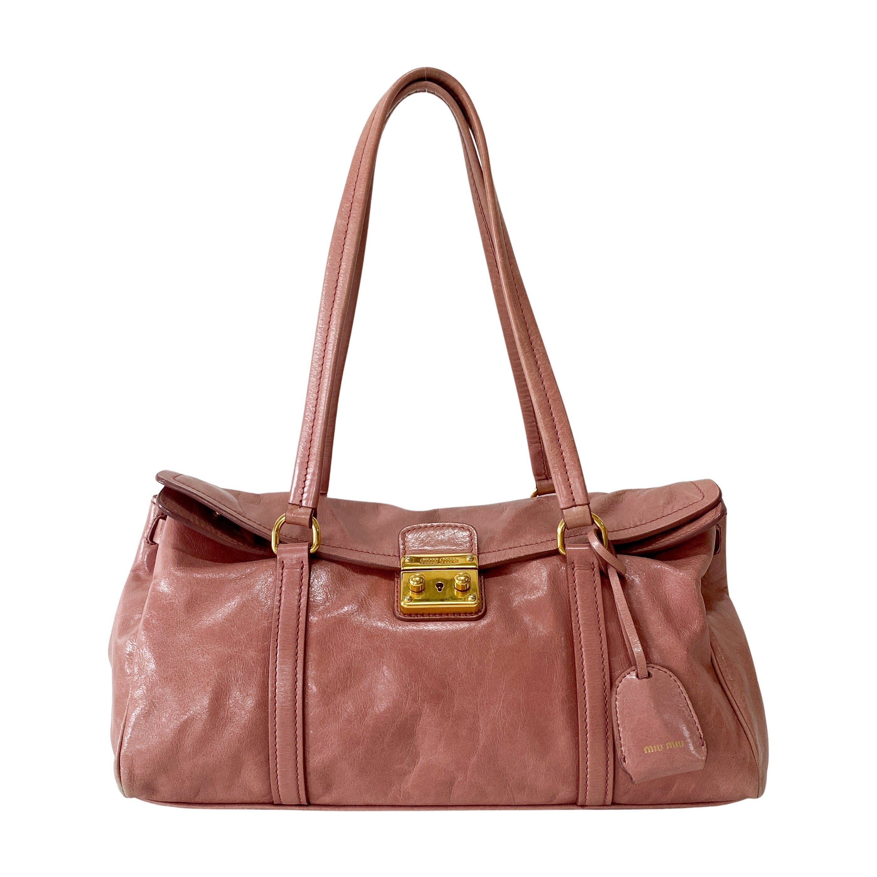 Sparkling Pink Leather Bag