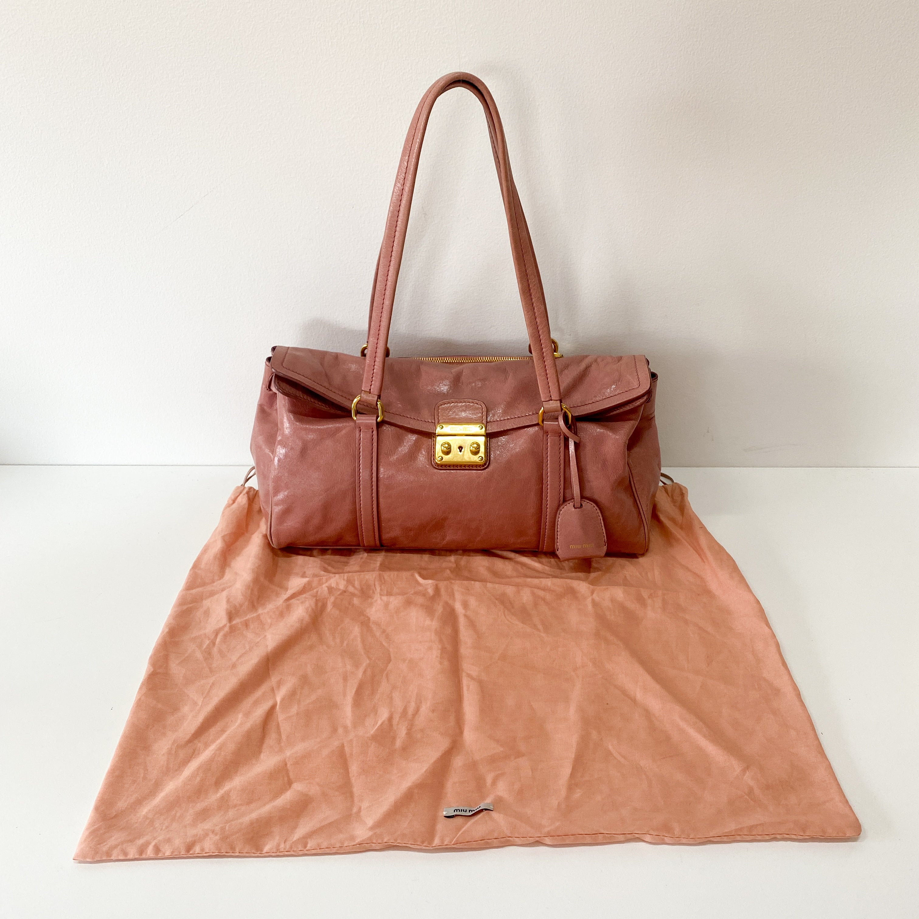 Sparkling Pink Leather Bag